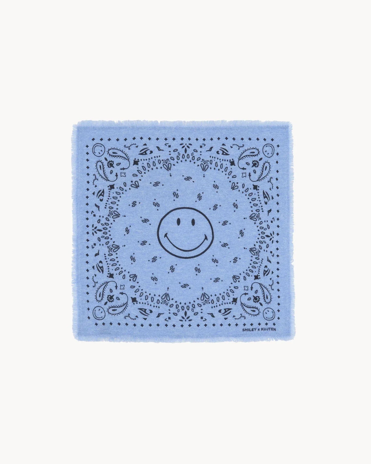 KUJTEN Small Bandana Hachi Smiley Blue Jeans - Bandana - My Suti