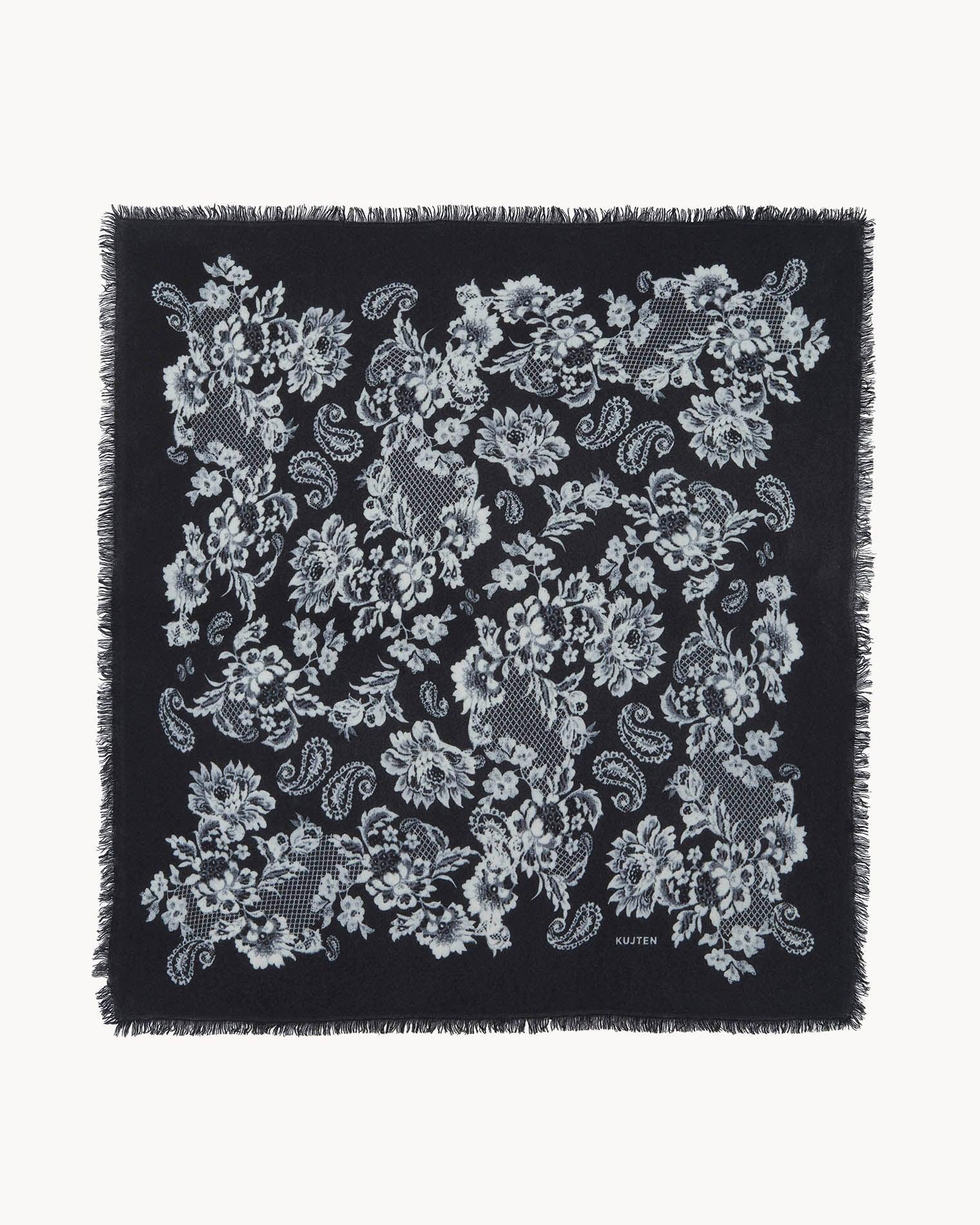KUJTEN Large Bandana Hachiko Lace Black - White - Bandana - My Suti