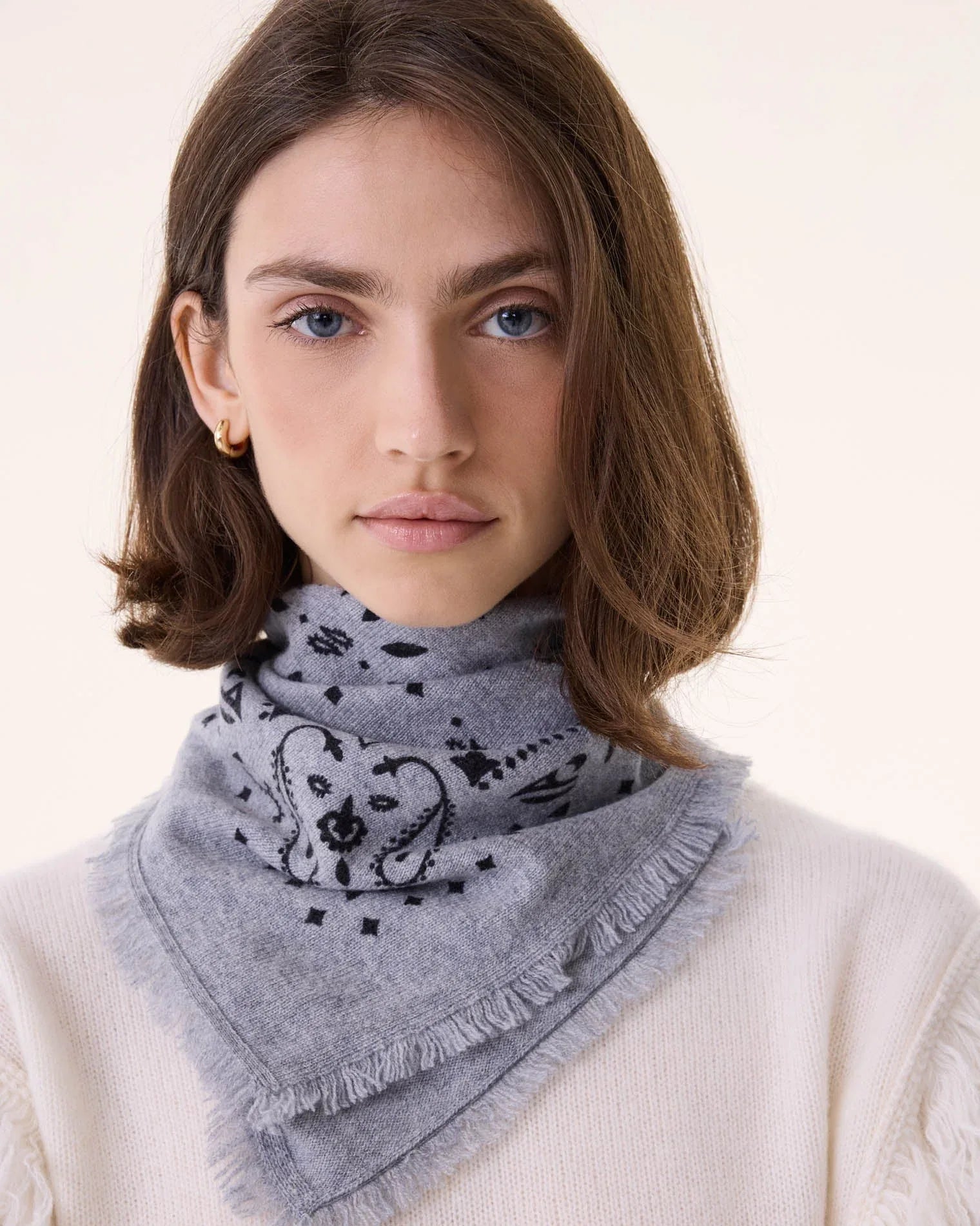 KUJTEN Small Bandana Hachi Marl Gray - Bandana - My Suti