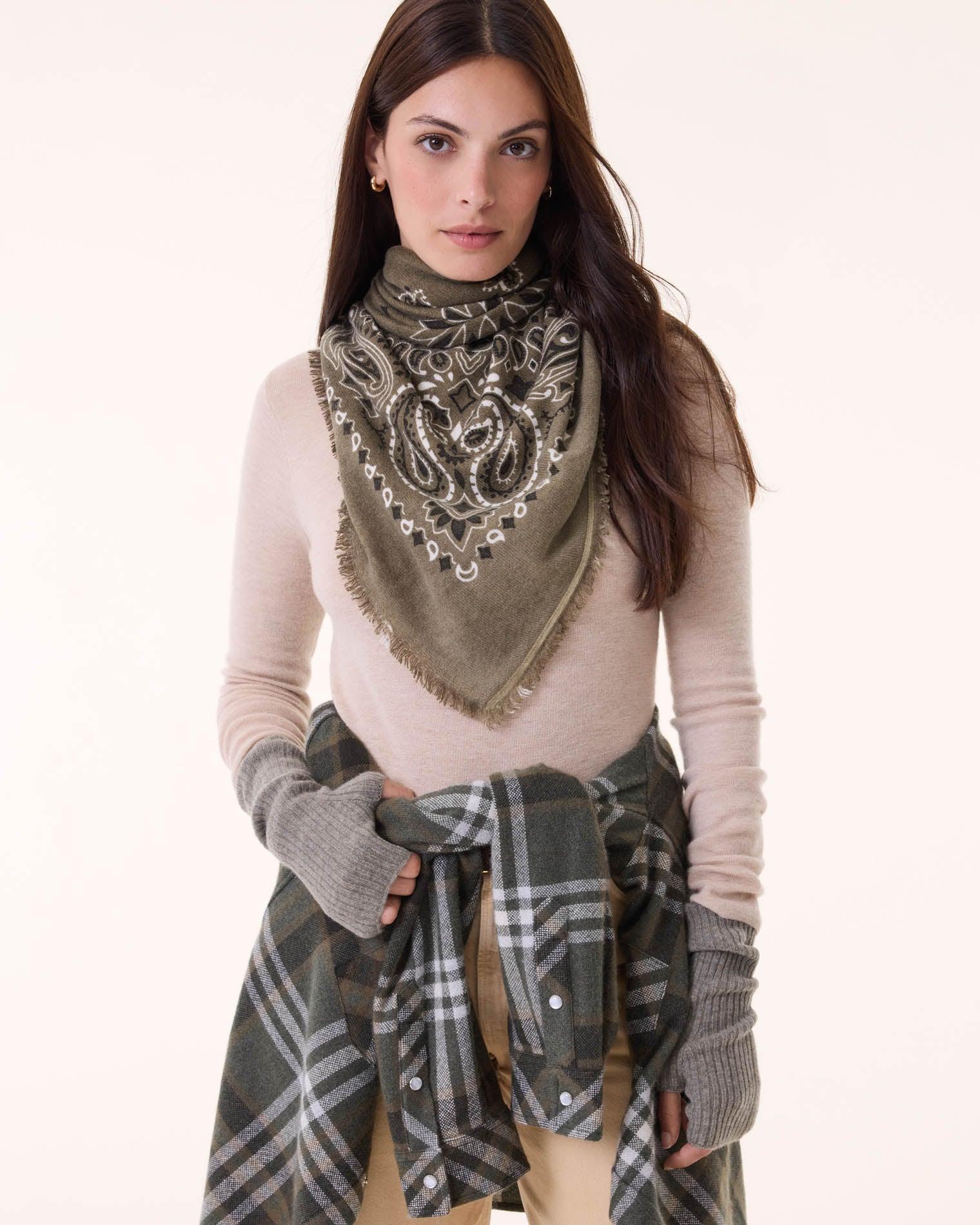 KUJTEN Large Bandana Hachiko Bico Marl Khaki - Bandana - My Suti