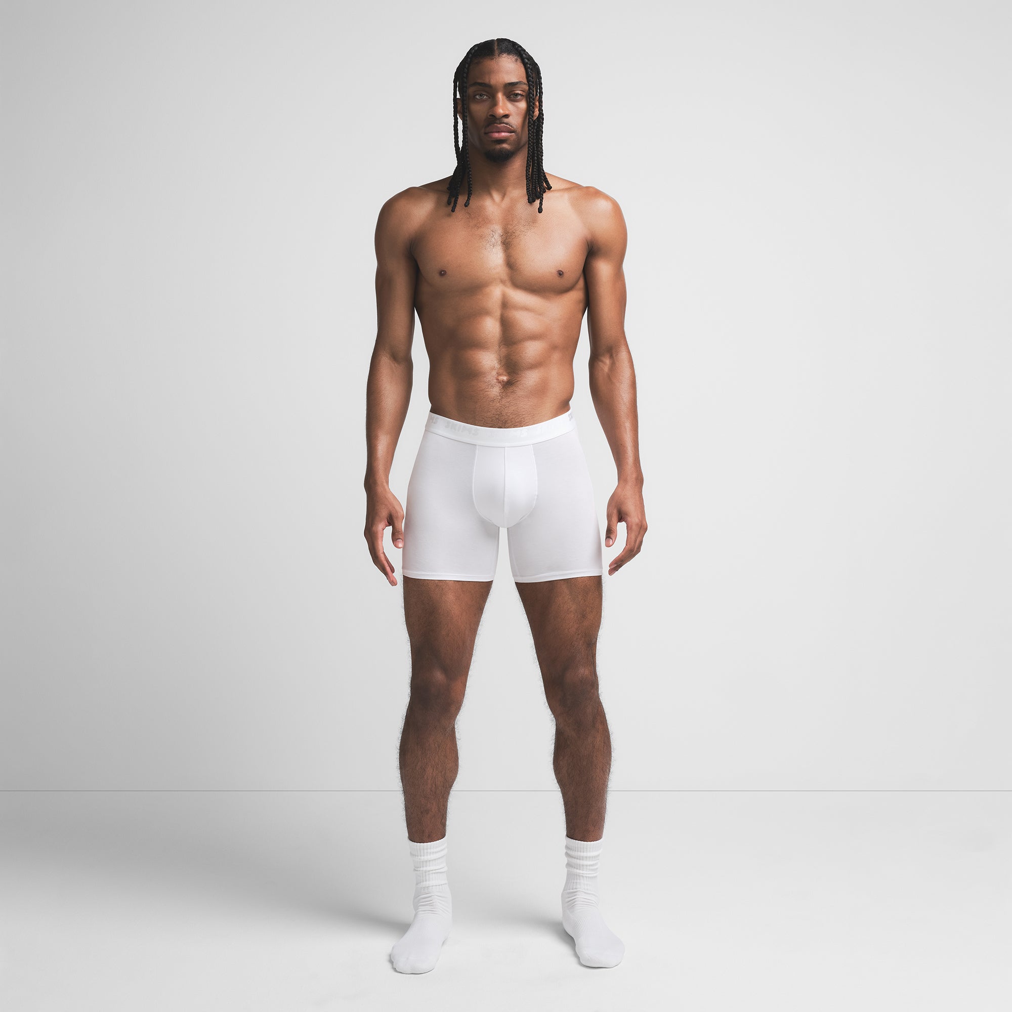 SKIMS STRETCH MENS 5" BOXER BRIEF | CHALK