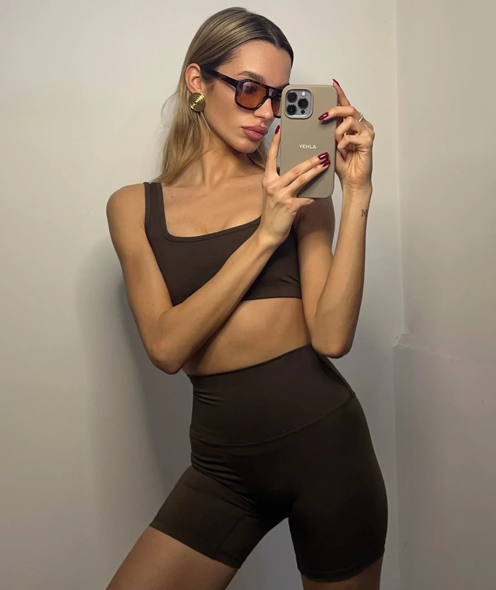 VEHLA BIKE SHORTS - CHOC - Şort - My Suti