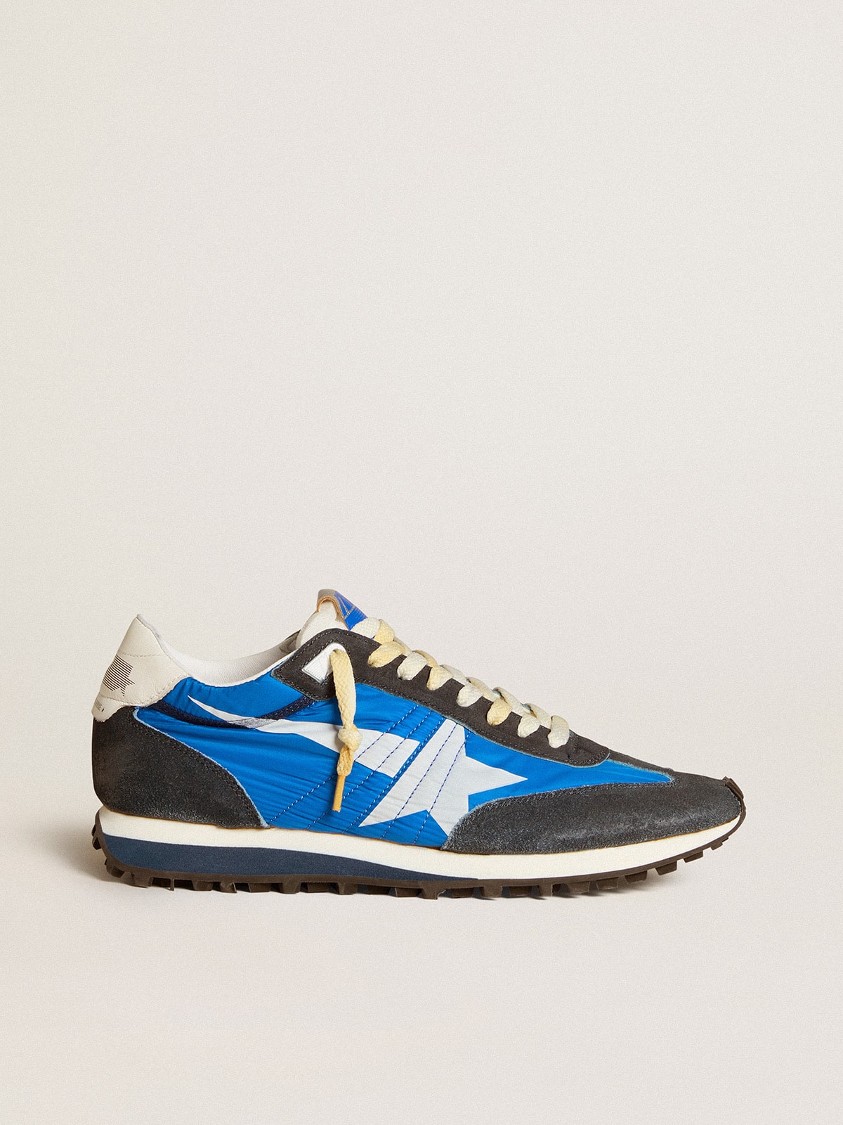 Golden Goose Men’s Marathon with blue nylon upper and white star