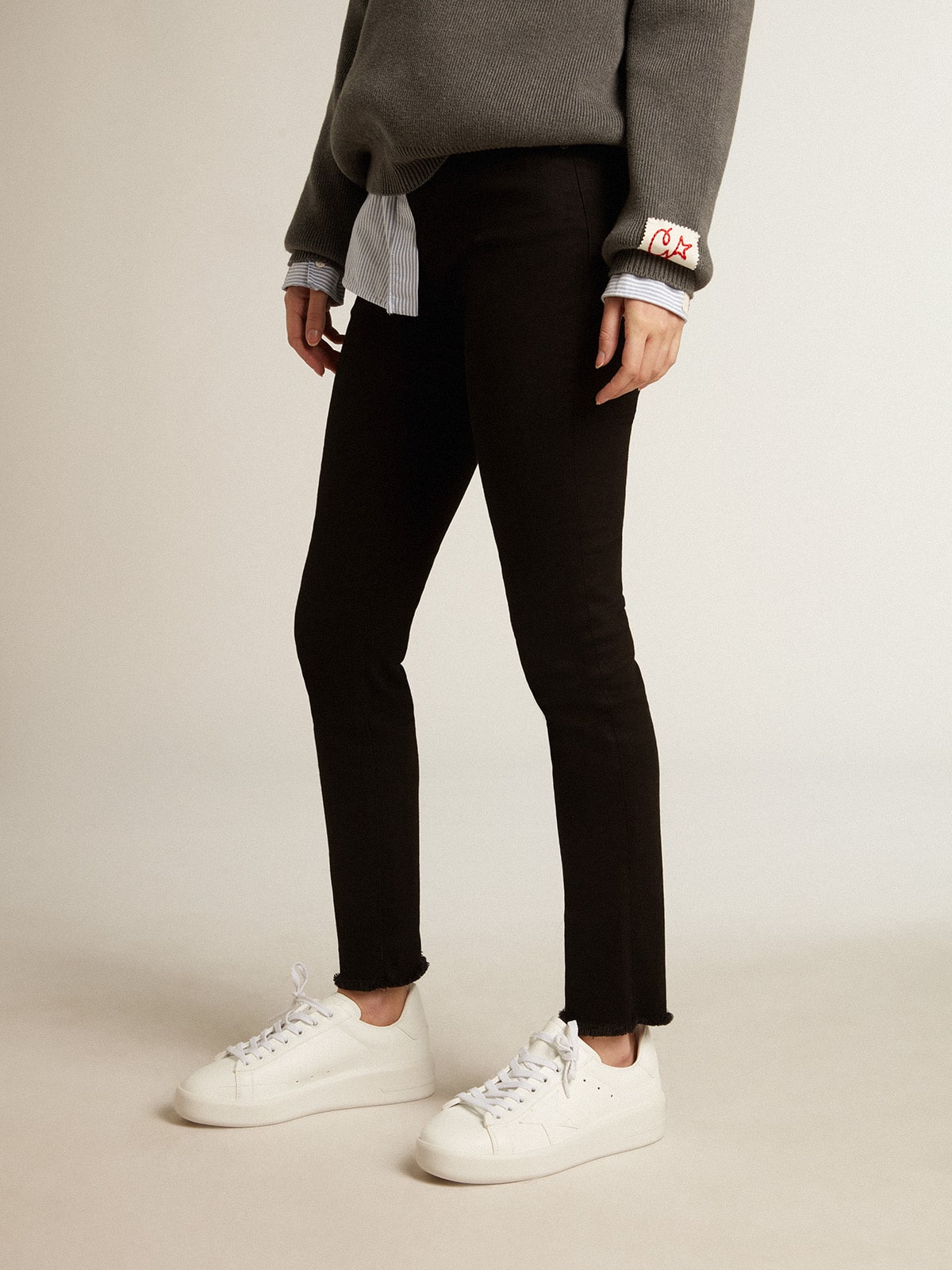 Golden Goose Women’s bio-based Purestar with white star and heel tab