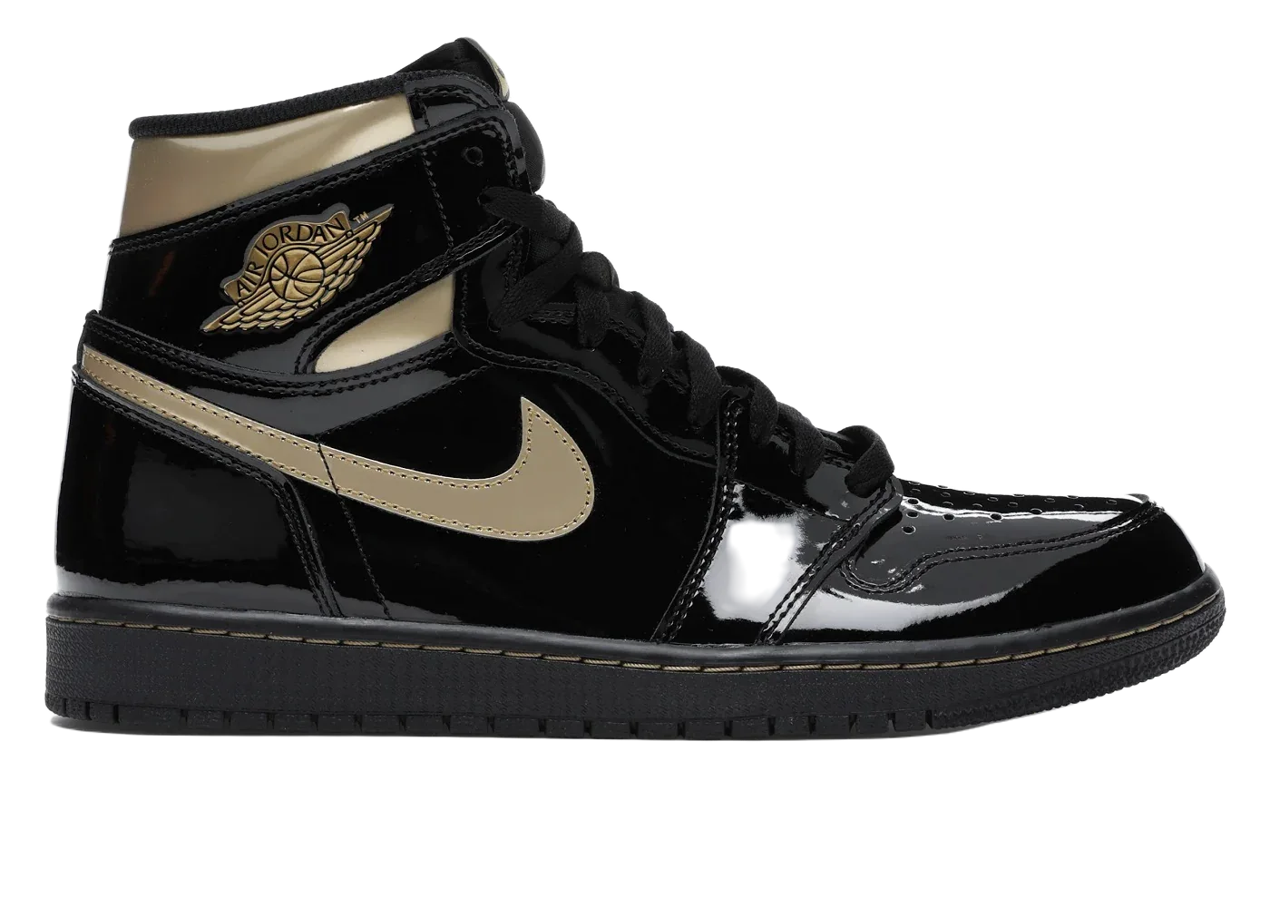 Nike Air Jordan 1 Retro High Black Metallic Gold (2020) - My Suti