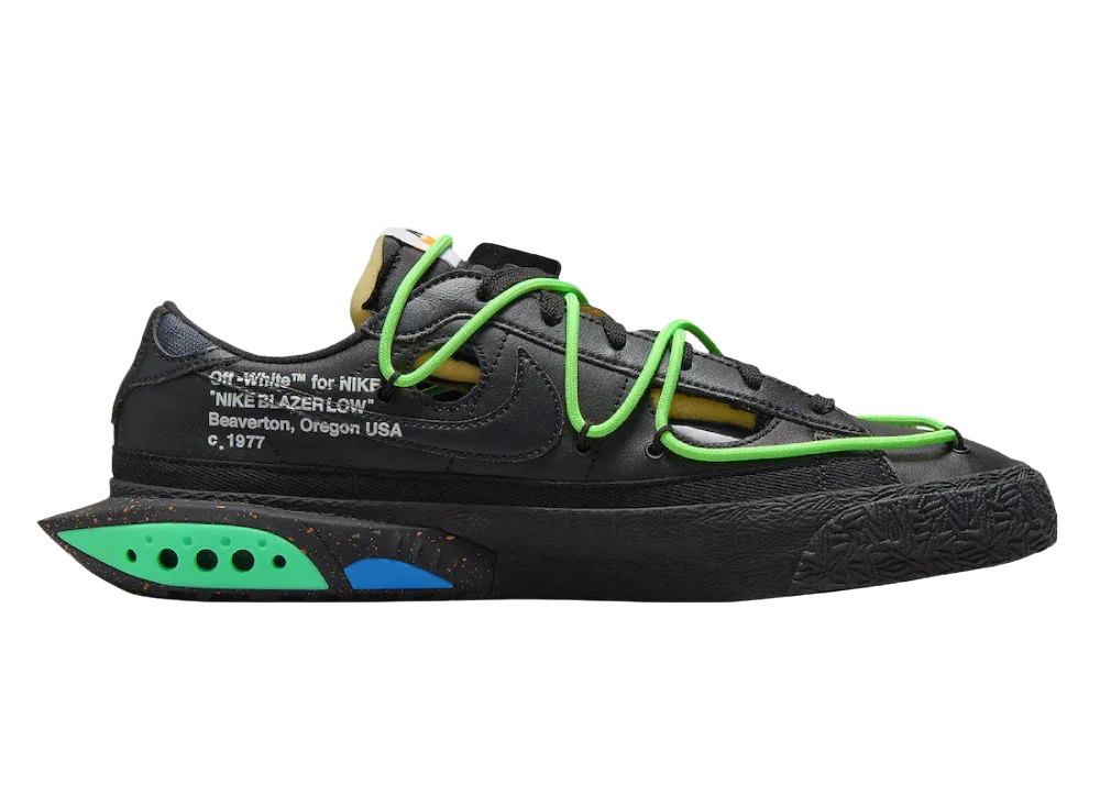 Nike Blazer Low Off-White Black Electro Green - My Suti