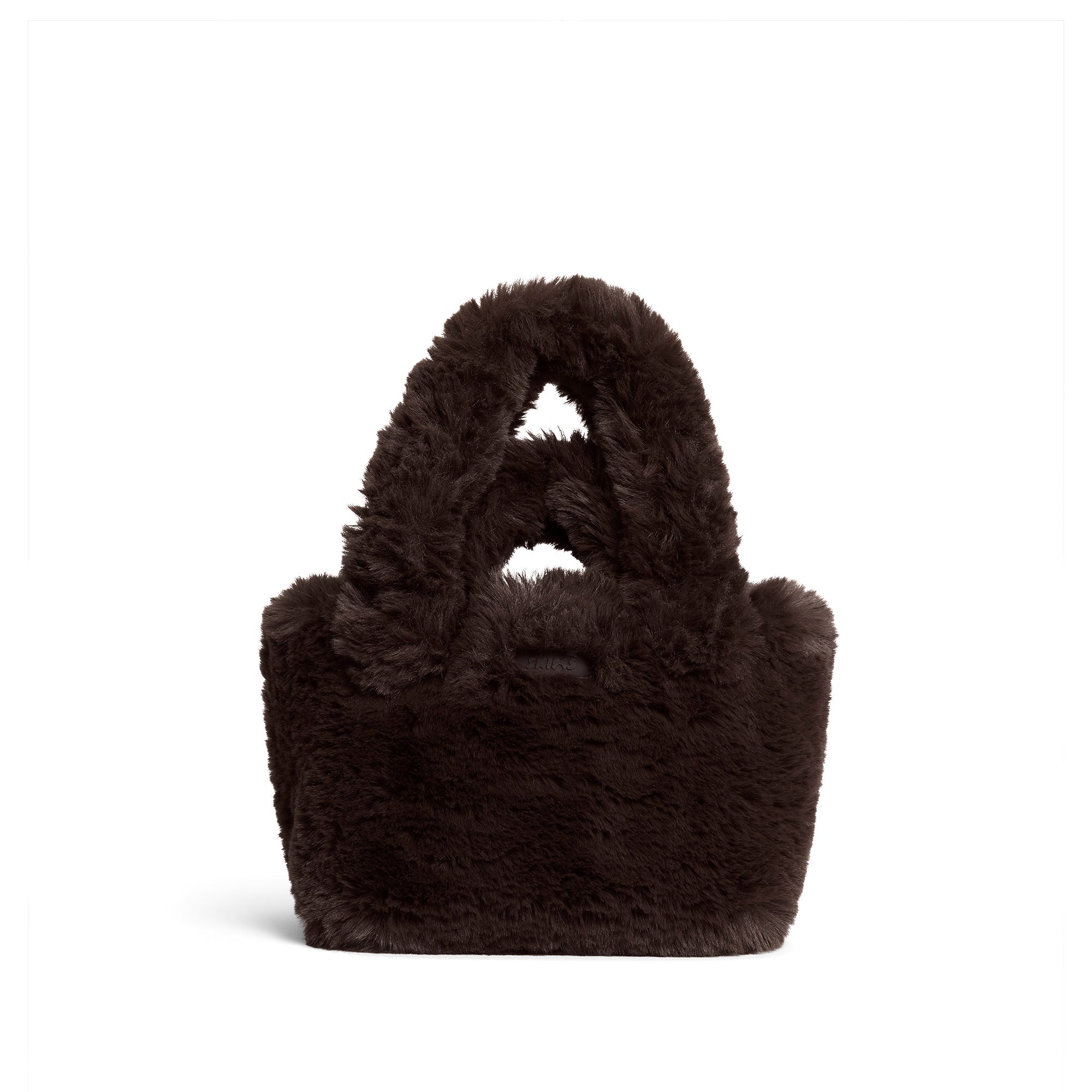 SKIMS FAUX FUR MINI TOTE | ESPRESSO