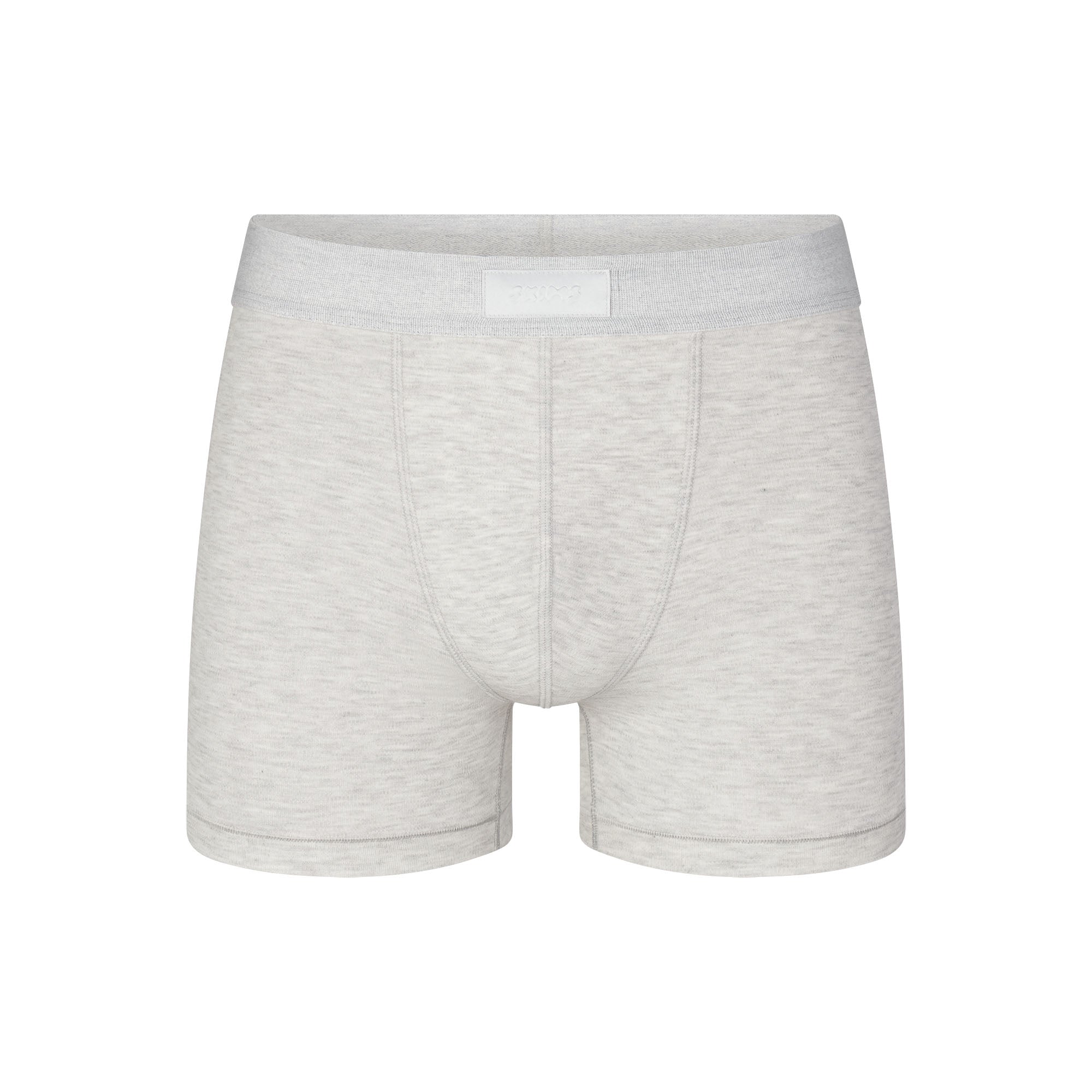 SKIMS COTTON MENS 3" BOXER BRIEF | LIGHT HEATHER GREY