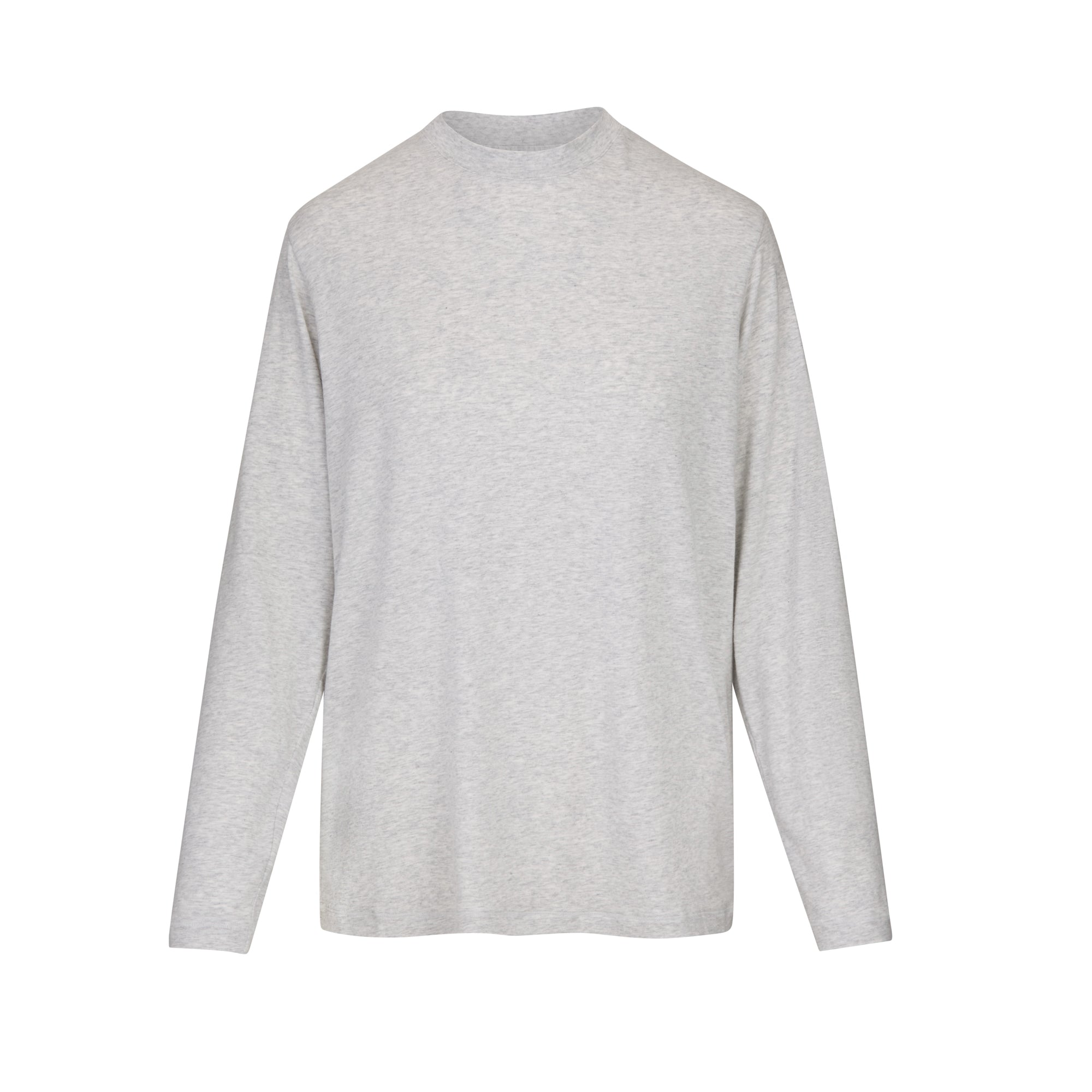 SKIMS BOYFRIEND LONG SLEEVE T-SHIRT | LIGHT HEATHER GREY