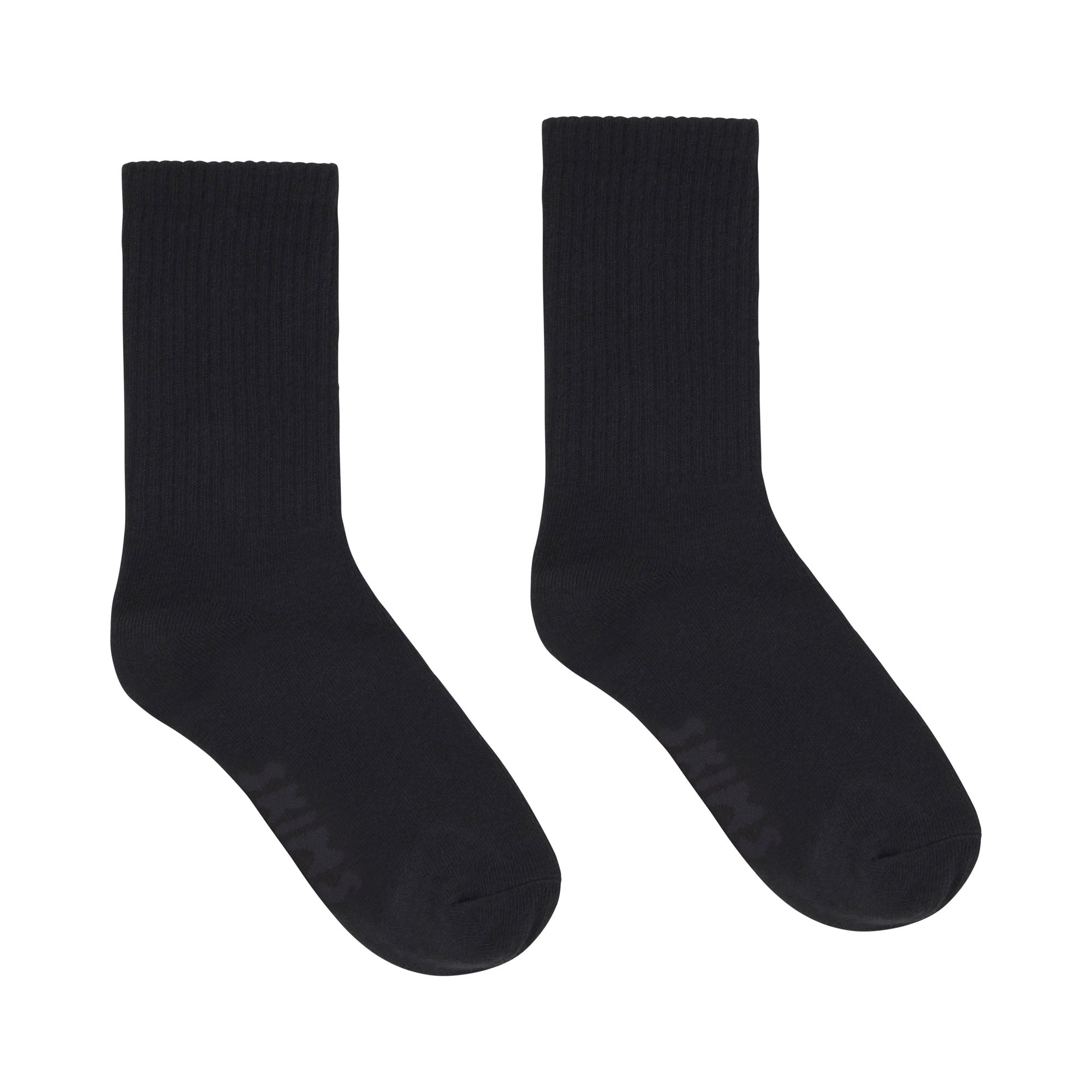 SKIMS RIBBED CREW SOCK | SOOT
