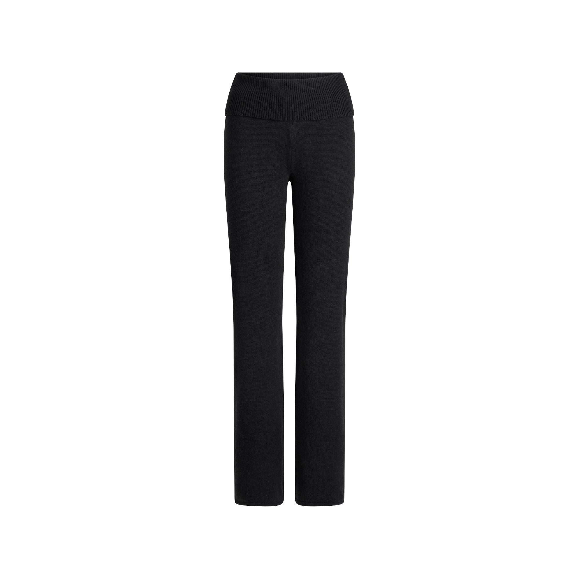 SKIMS WOOL CASHMERE FOLDOVER PANT | ONYX