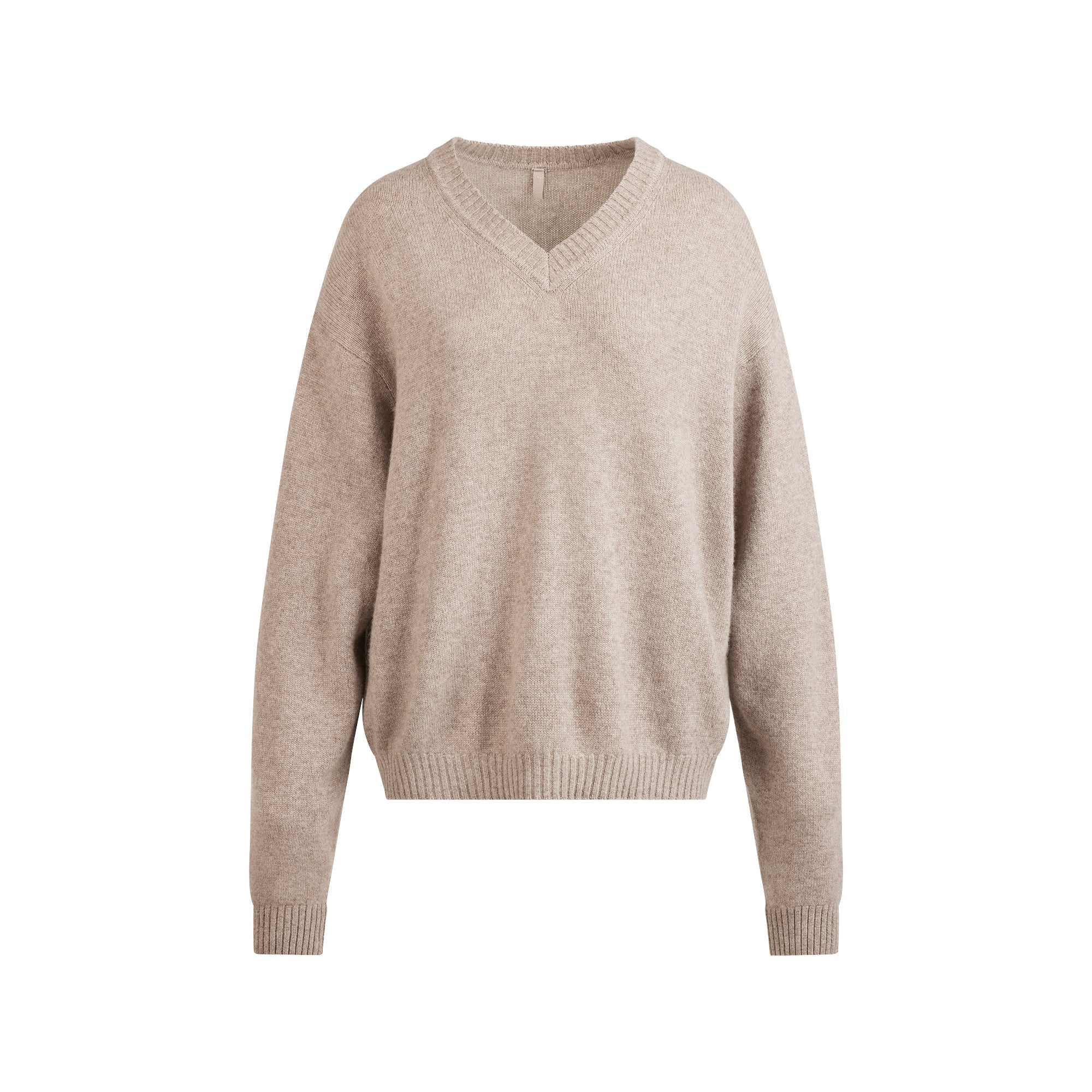 SKIMS WOOL CASHMERE OVERBedenD V NECK SWEATER | LINEN