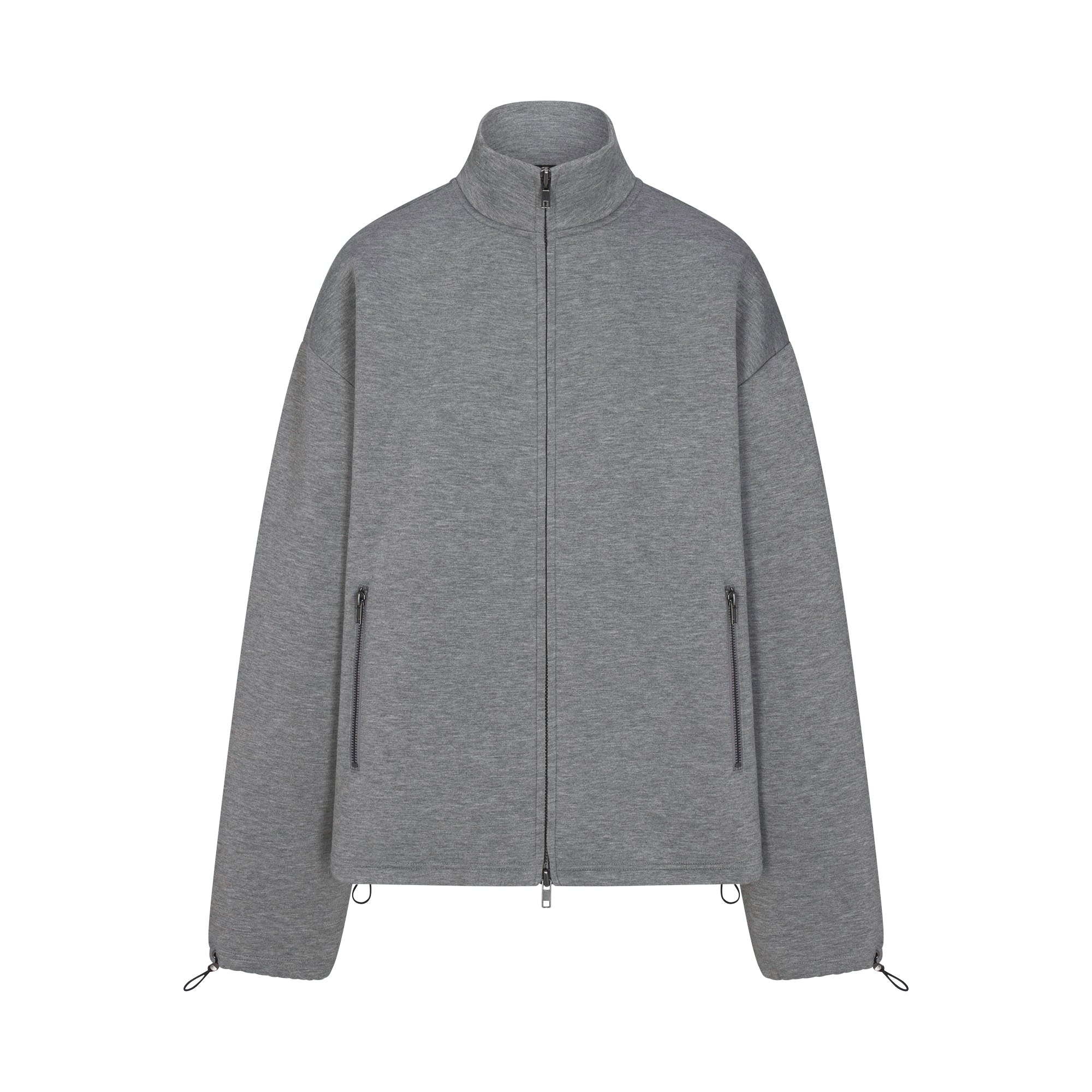 SKIMS NEOPRENE OUTERWEAR OVERBedenD MOCK NECK JACKET | DARK HEATHER GREY