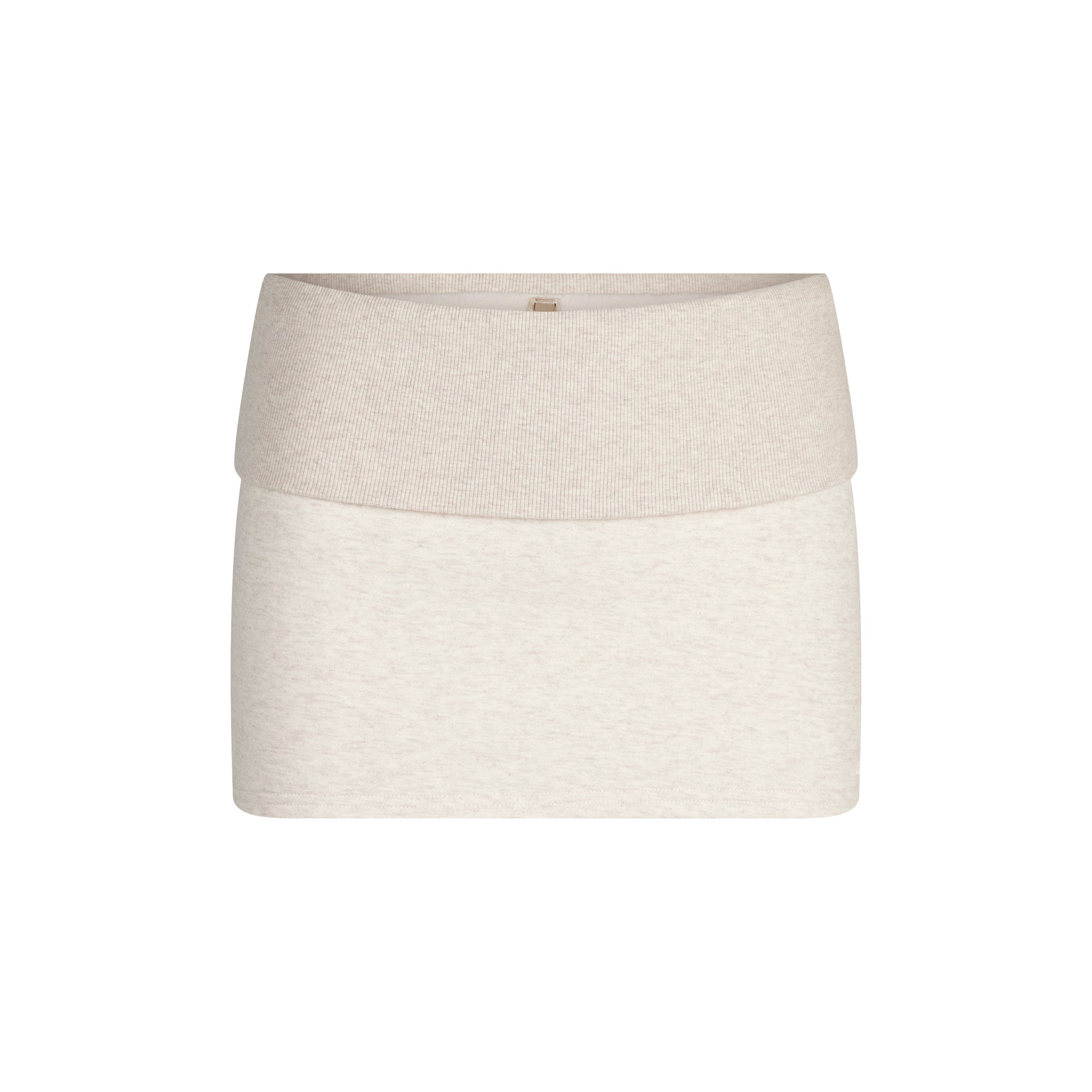 SKIMS COTTON FLEECE FOLDOVER MINI SKIRT | OATMEAL HEATHER