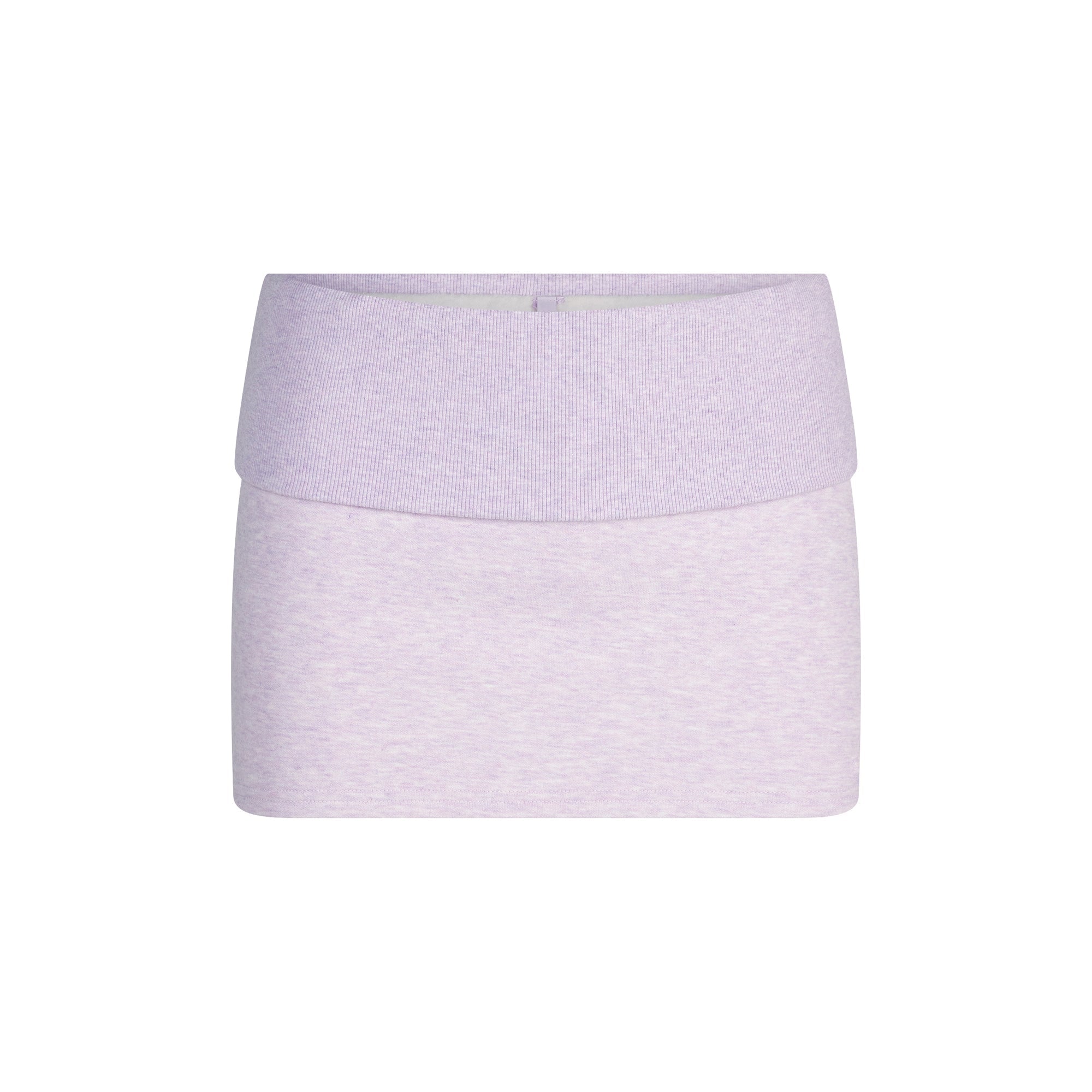 SKIMS COTTON FLEECE FOLDOVER MINI SKIRT | PURPLE HEATHER