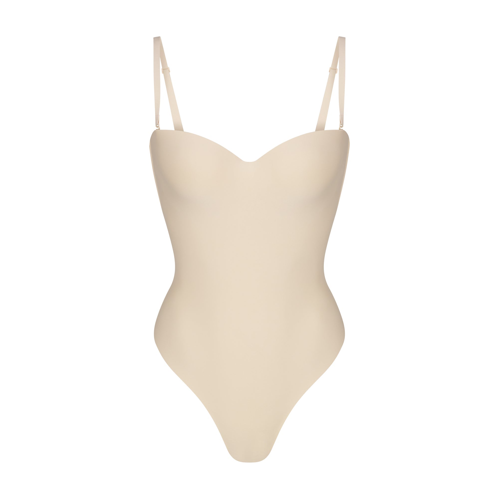SKIMS BODY UNDERWIRE THONG BODYSUIT | SAND