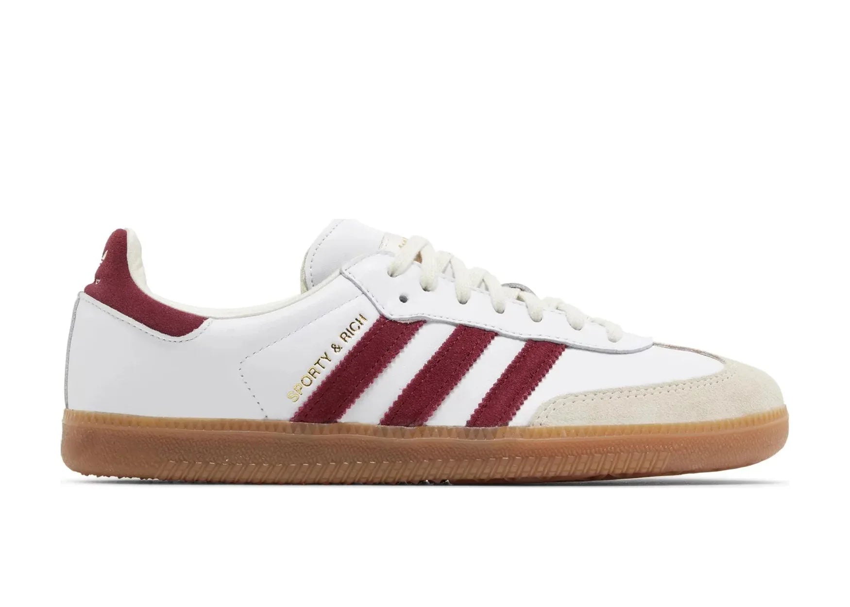 Adidas Samba Sporty Rich White Collegiate Burgundy - My Suti