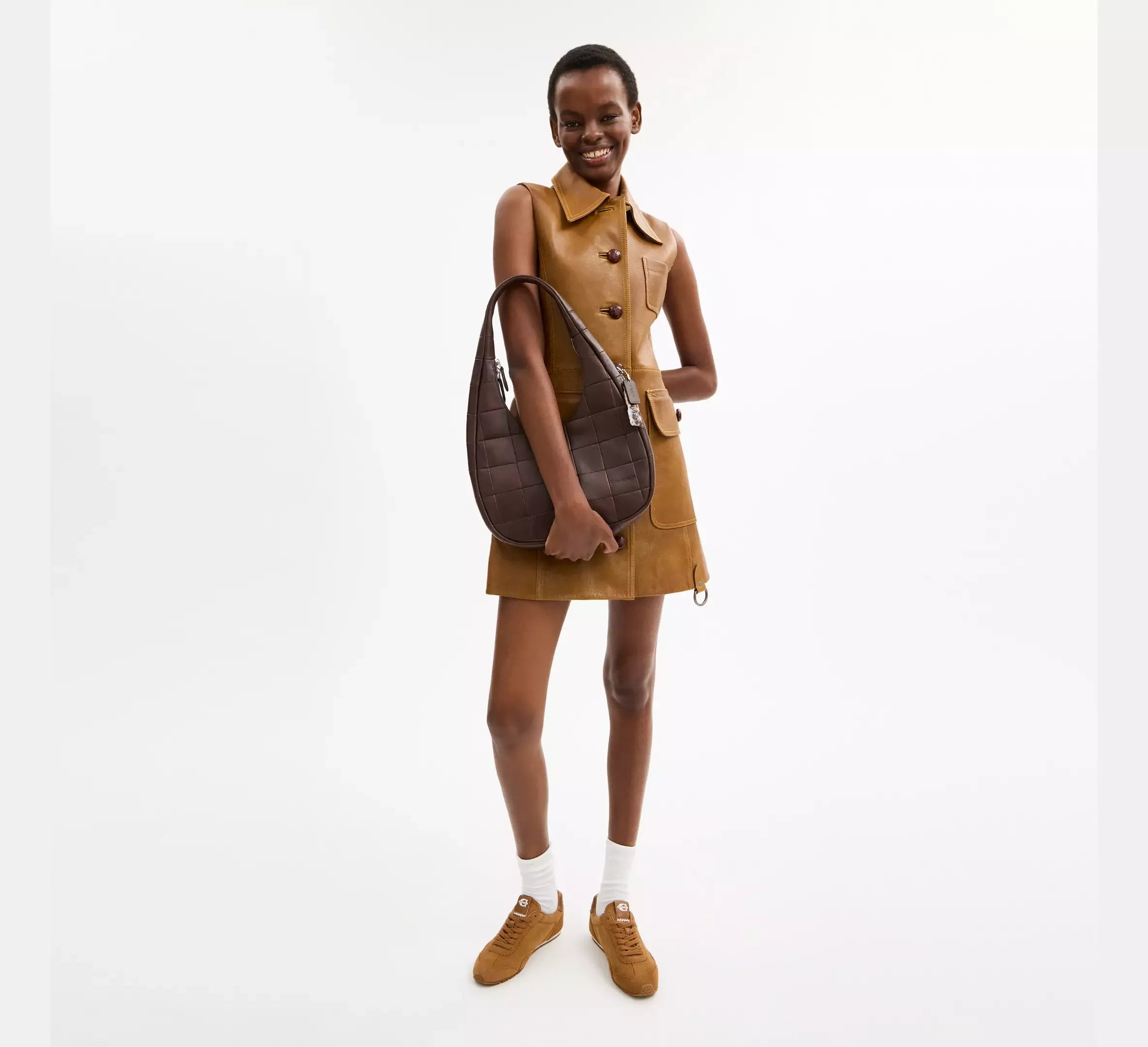 Coach Alter/Ego Crescent Shoulder Bag In Upcrafted Leather - Leather/Maple - My Suti