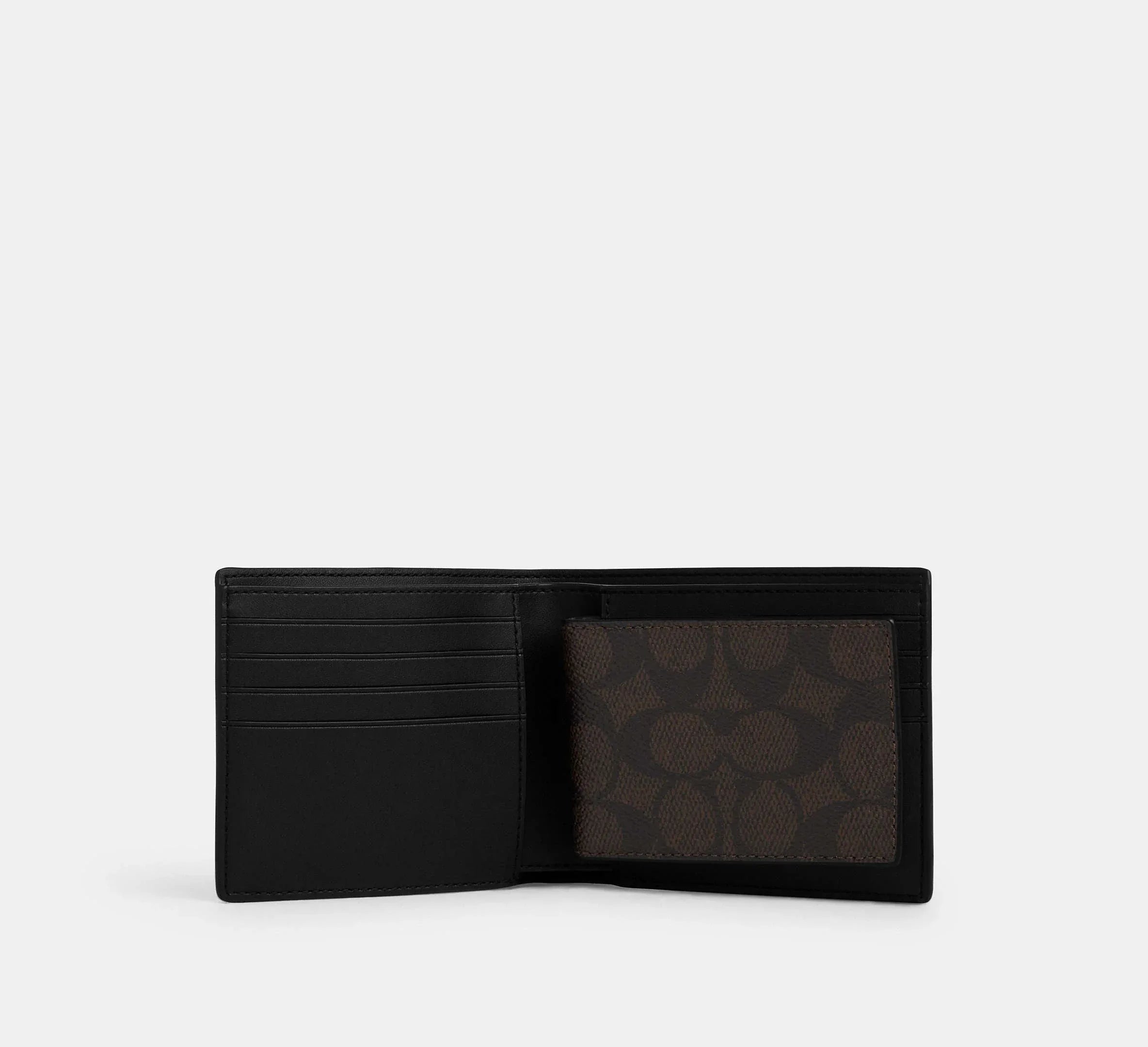 Coach 3 In 1 Wallet Gift Set In Signature Qb/Walnut/Black - My Suti