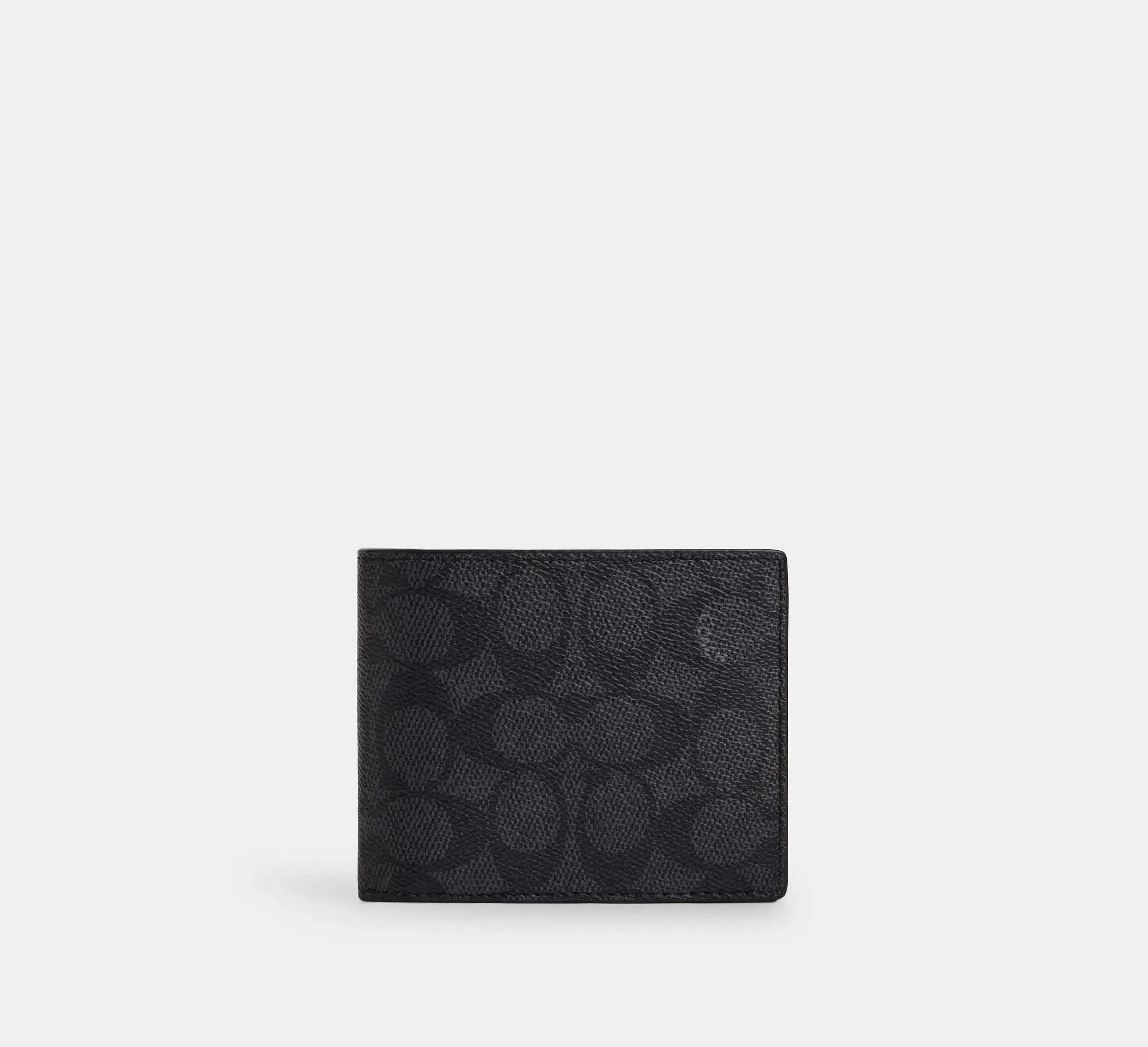 Coach 3 In 1 Wallet In Signature Canvas-Charcoal/Black - My Suti