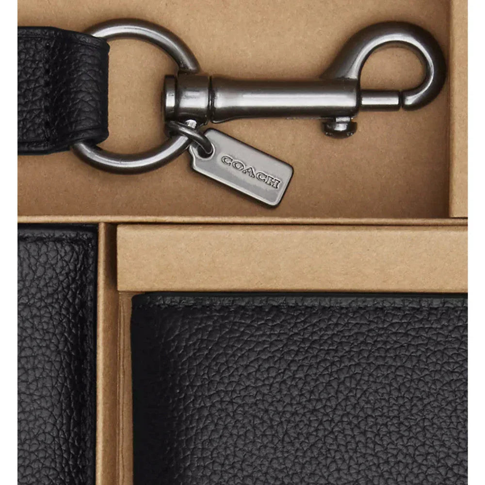 Coach 3 In 1 Wallet Gift Set Pebbled Leather/Black - My Suti