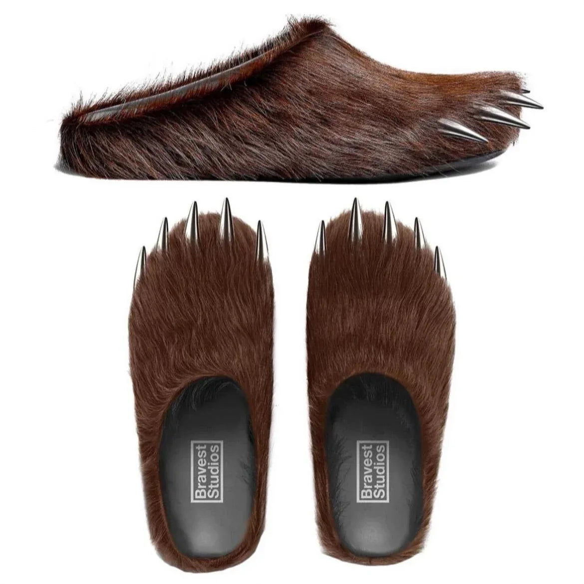 BROWN BEAR CLAW MULES - My Suti