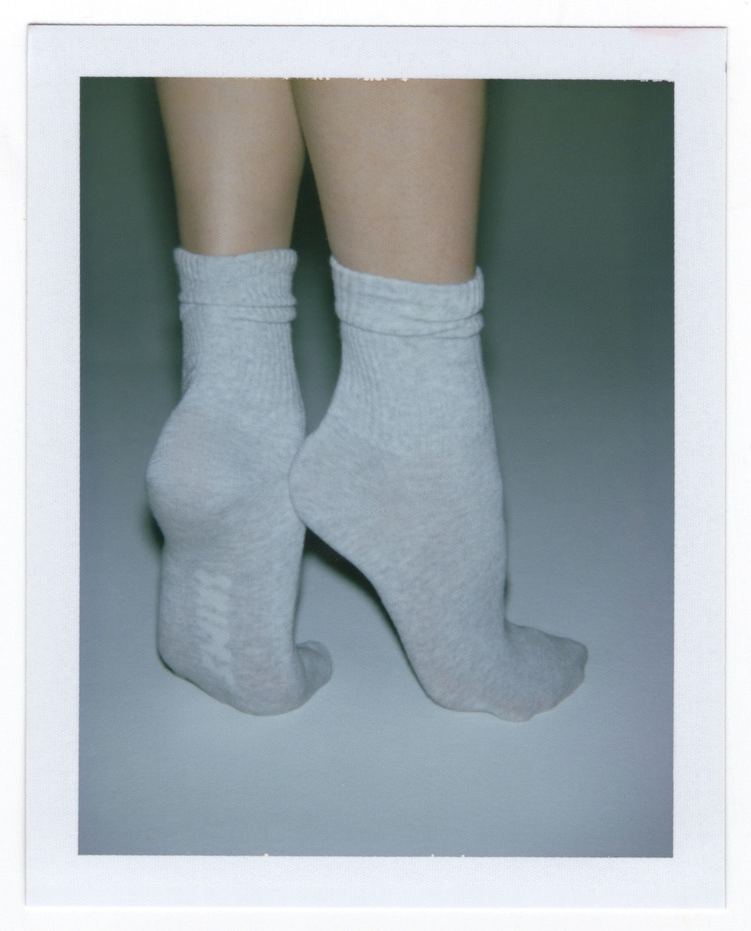 SKIMS RIBBED CREW SOCK | LIGHT HEATHER GREY