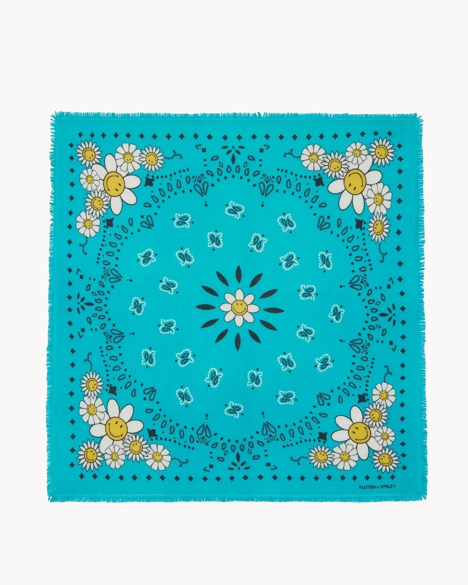 KUJTEN Bandana Hachiko Bico Smiley Turquoise Green - Bandana - My Suti