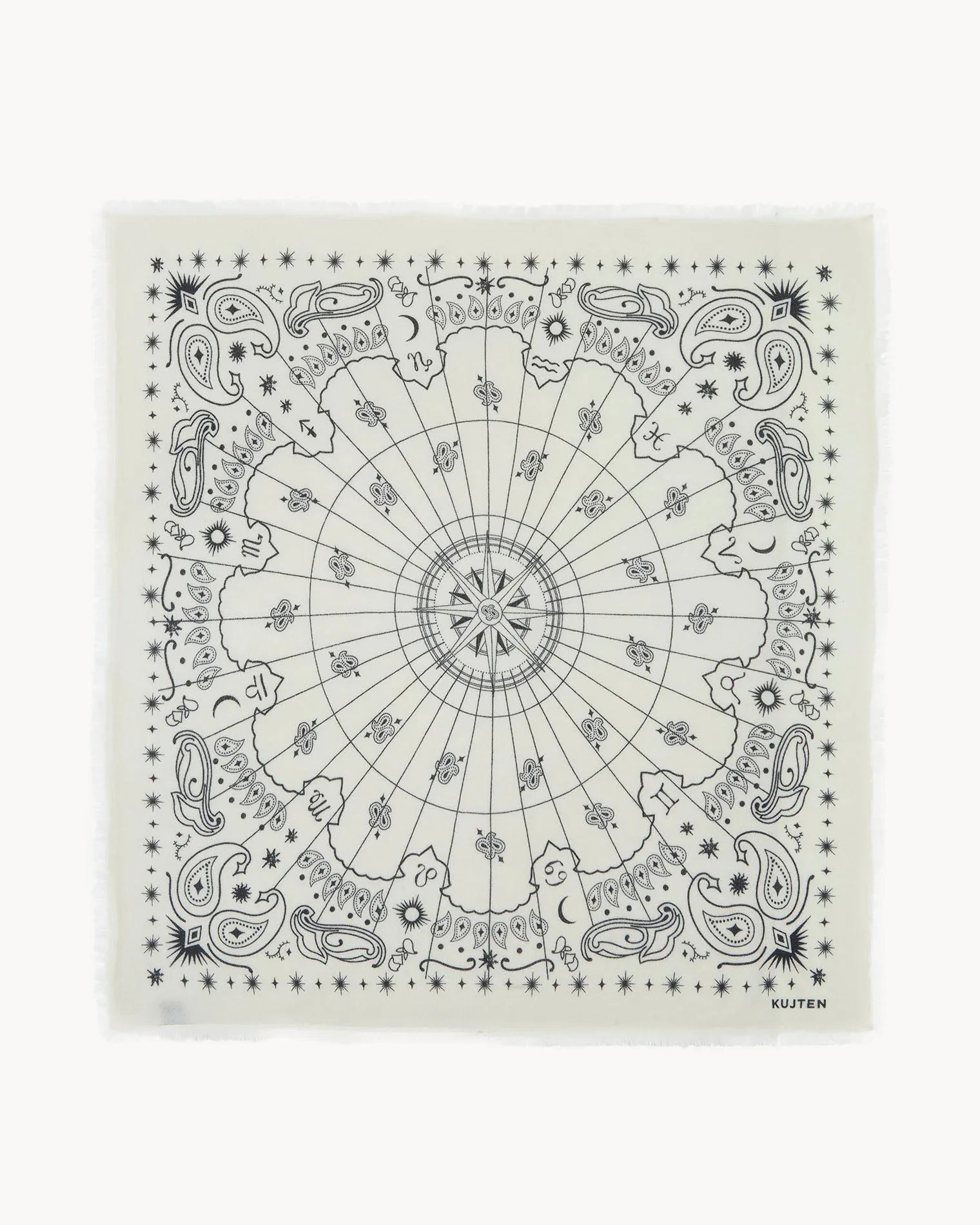 KUJTEN Extra Large Bandana Effy Astro White - Bandana - My Suti
