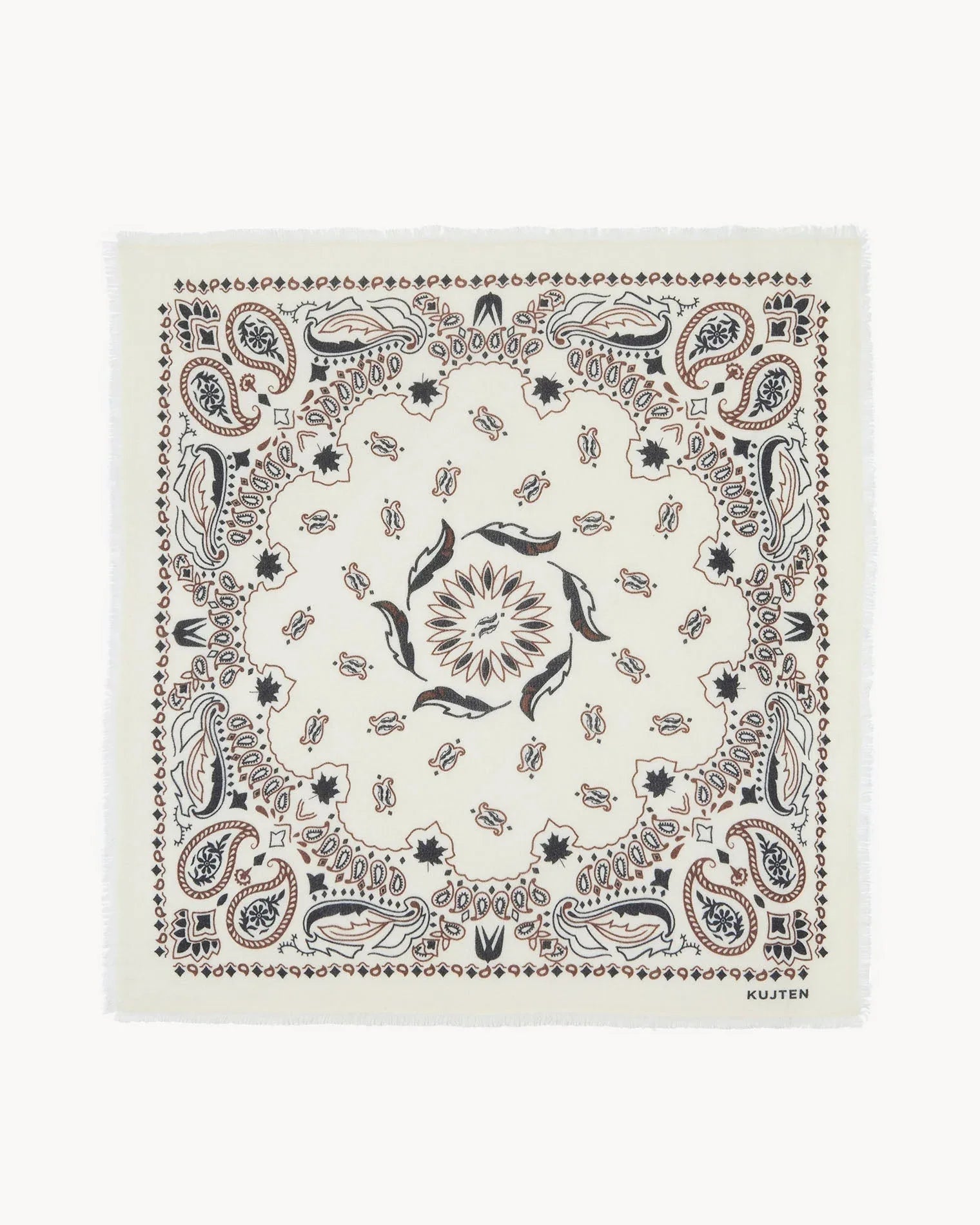 KUJTEN Large Bandana Hachiko Feather Bico White - Bandana - My Suti