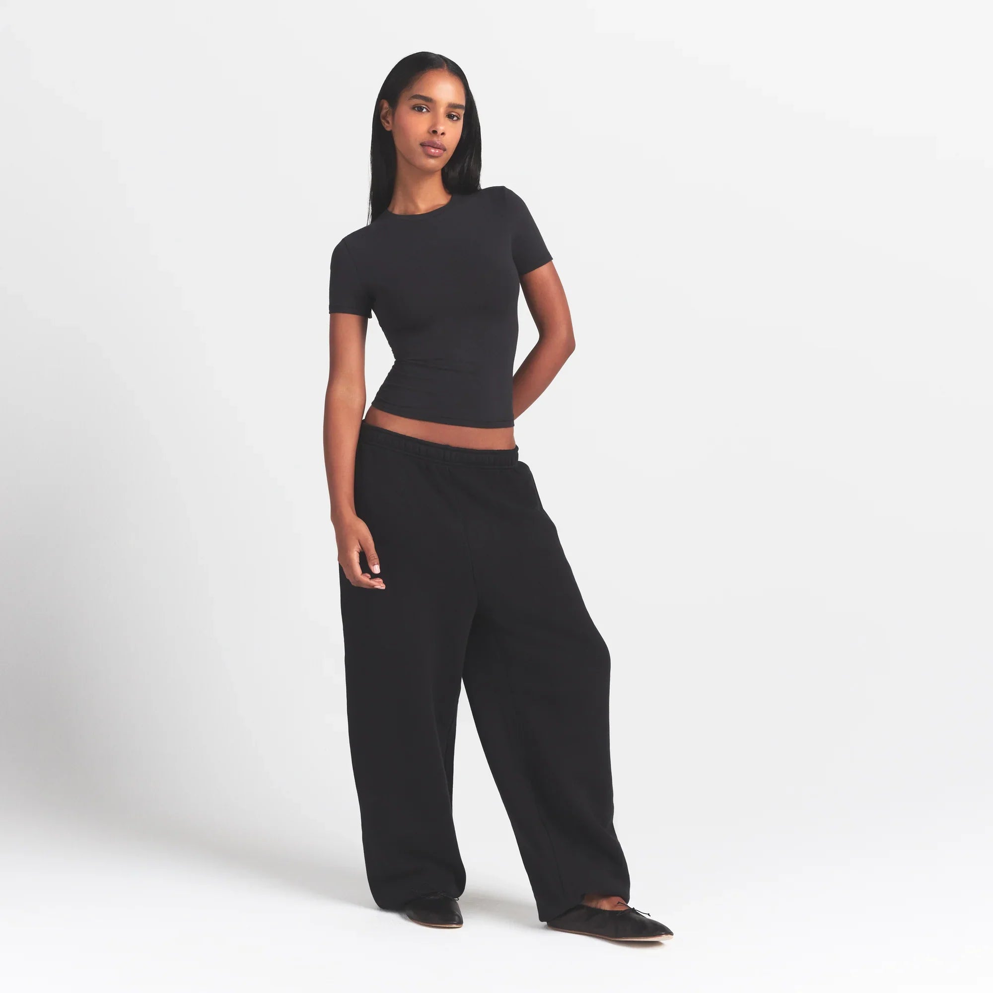 SKIMS COTTON JERSEY T-SHIRT | SOOT