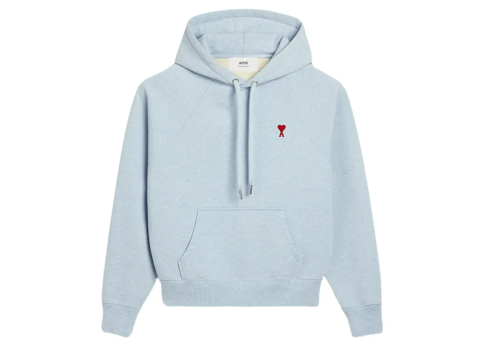 Ami Paris Ami De Coeur Hoodie Light Blue - My Suti