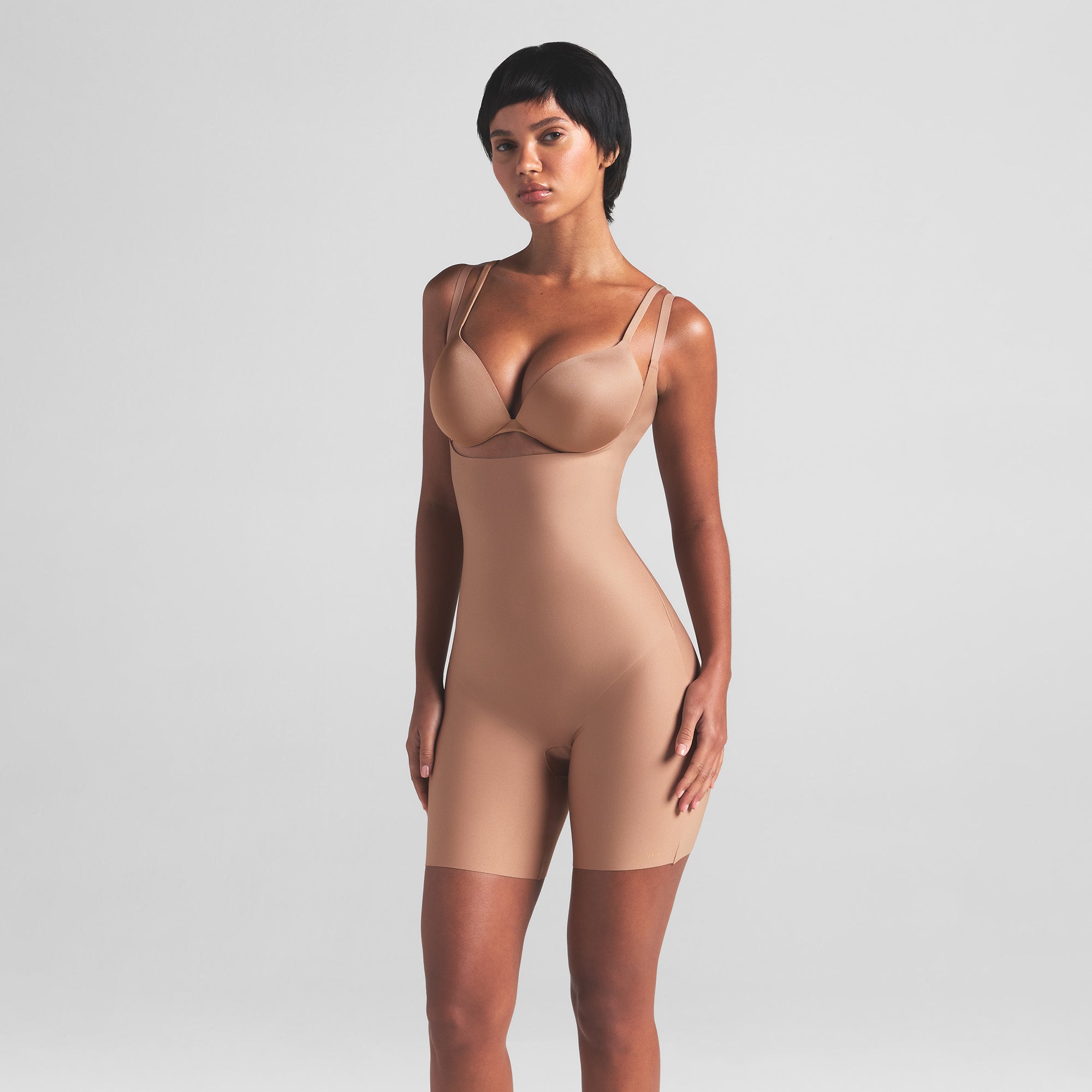 SKIMS BODY CORE SCULPT OPEN BUST MID THIGH BODYSUIT | SIENNA
