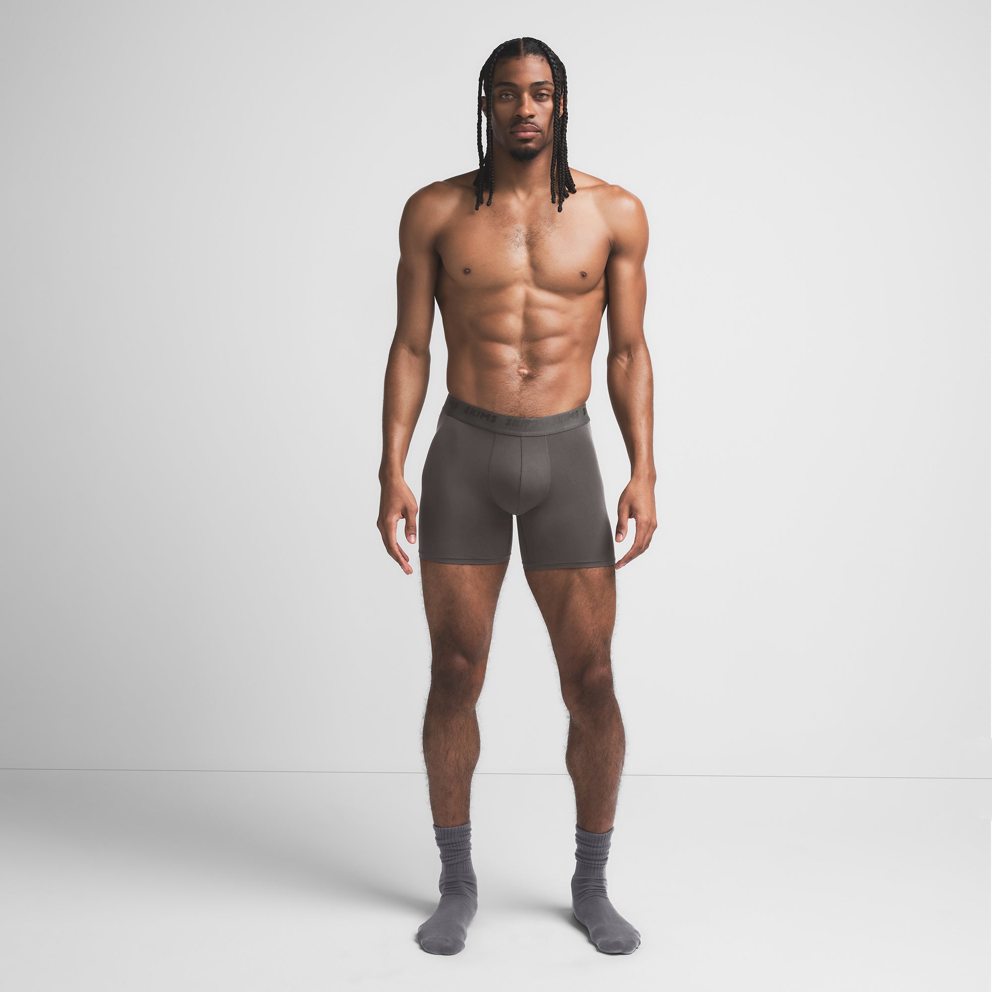SKIMS STRETCH MENS 5" BOXER BRIEF | GUNMETAL