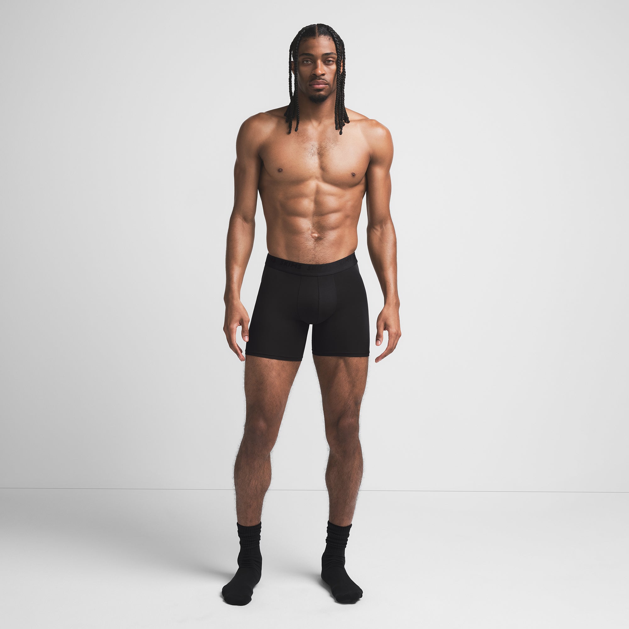 SKIMS STRETCH MENS 5" BOXER BRIEF | OBSIDIAN