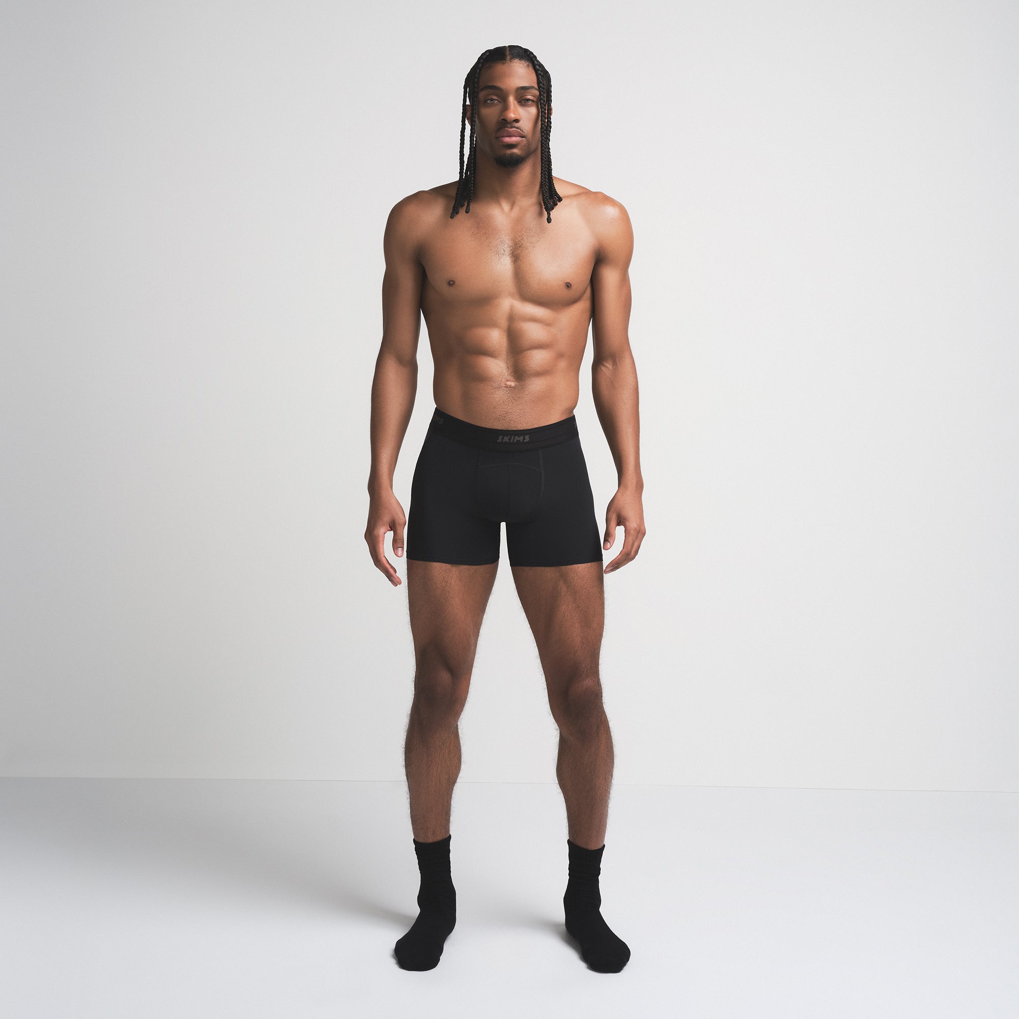 SKIMS FLEX MENS 5" BOXER BRIEF | OBSIDIAN