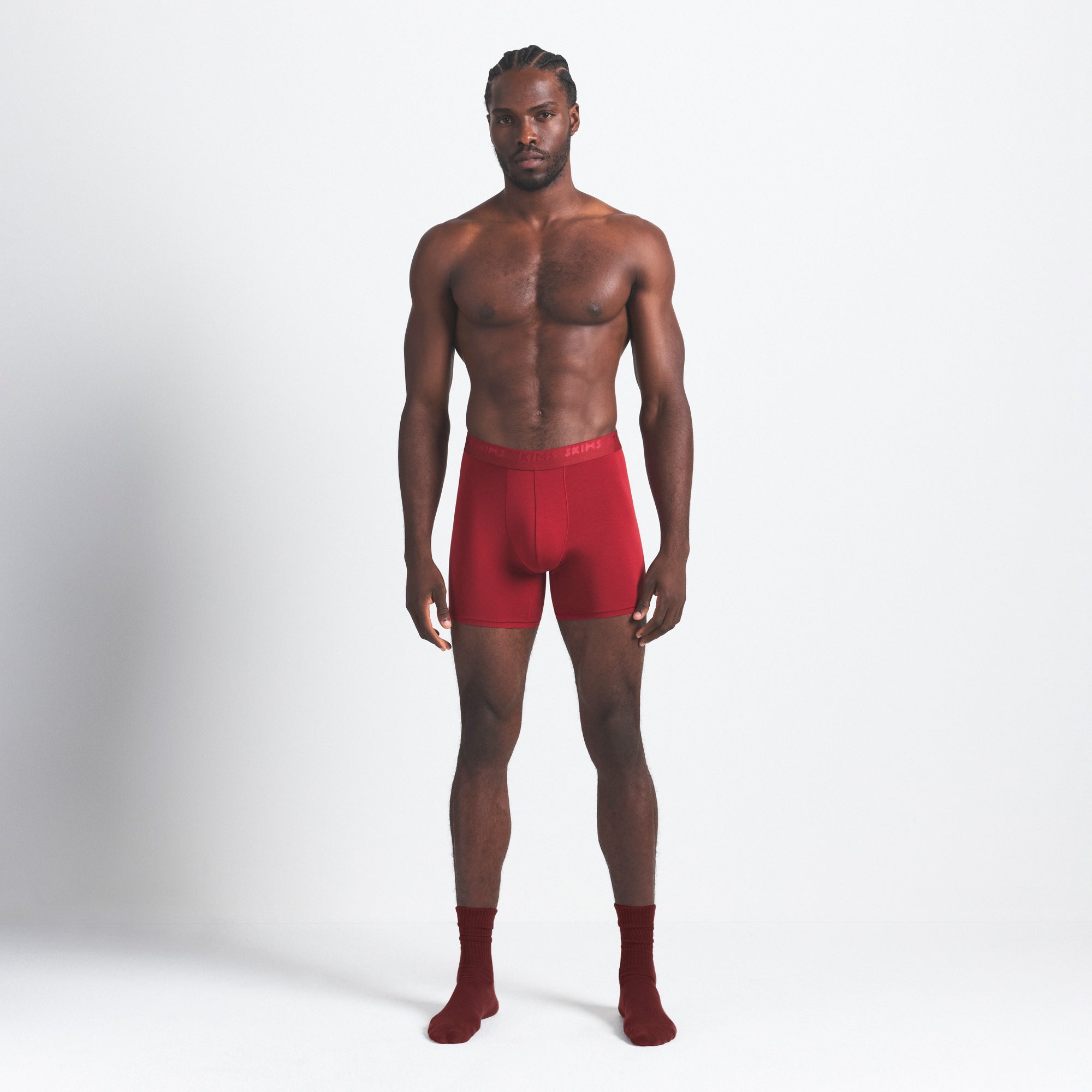 SKIMS STRETCH MENS 5" BOXER BRIEF 3-PACK | WOOD MULTI