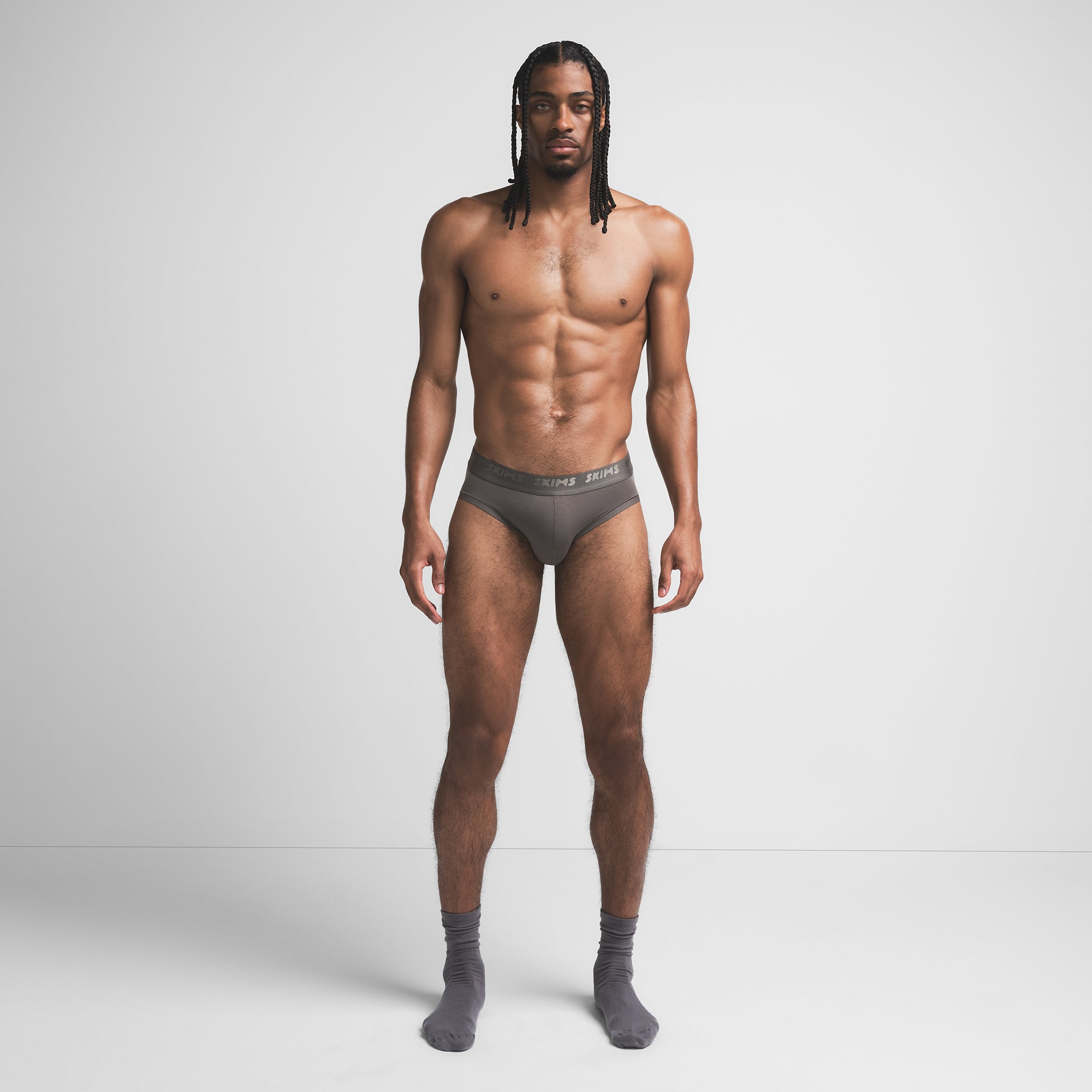 SKIMS STRETCH MENS BRIEF | GUNMETAL