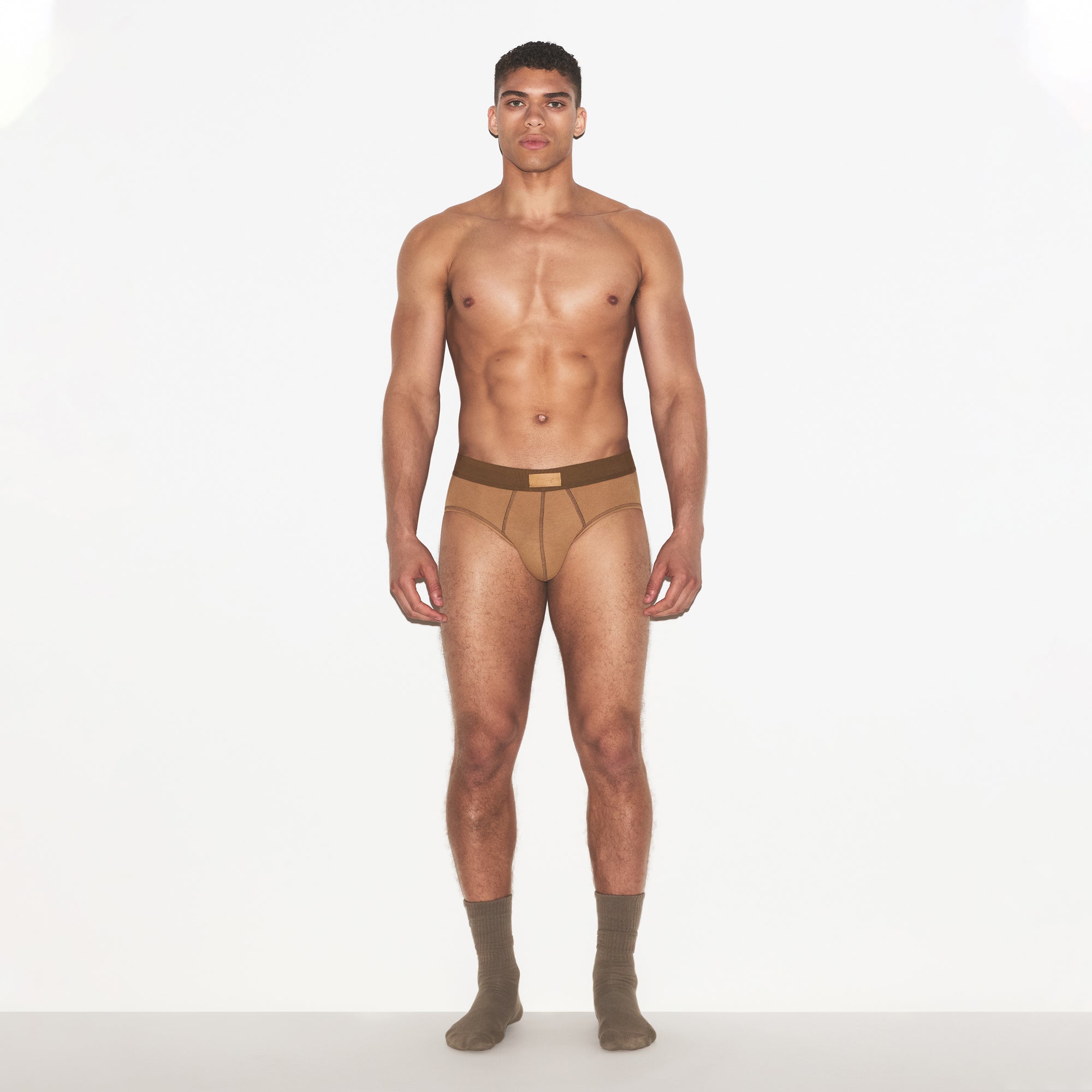 SKIMS COTTON MENS BRIEF | RUSSET