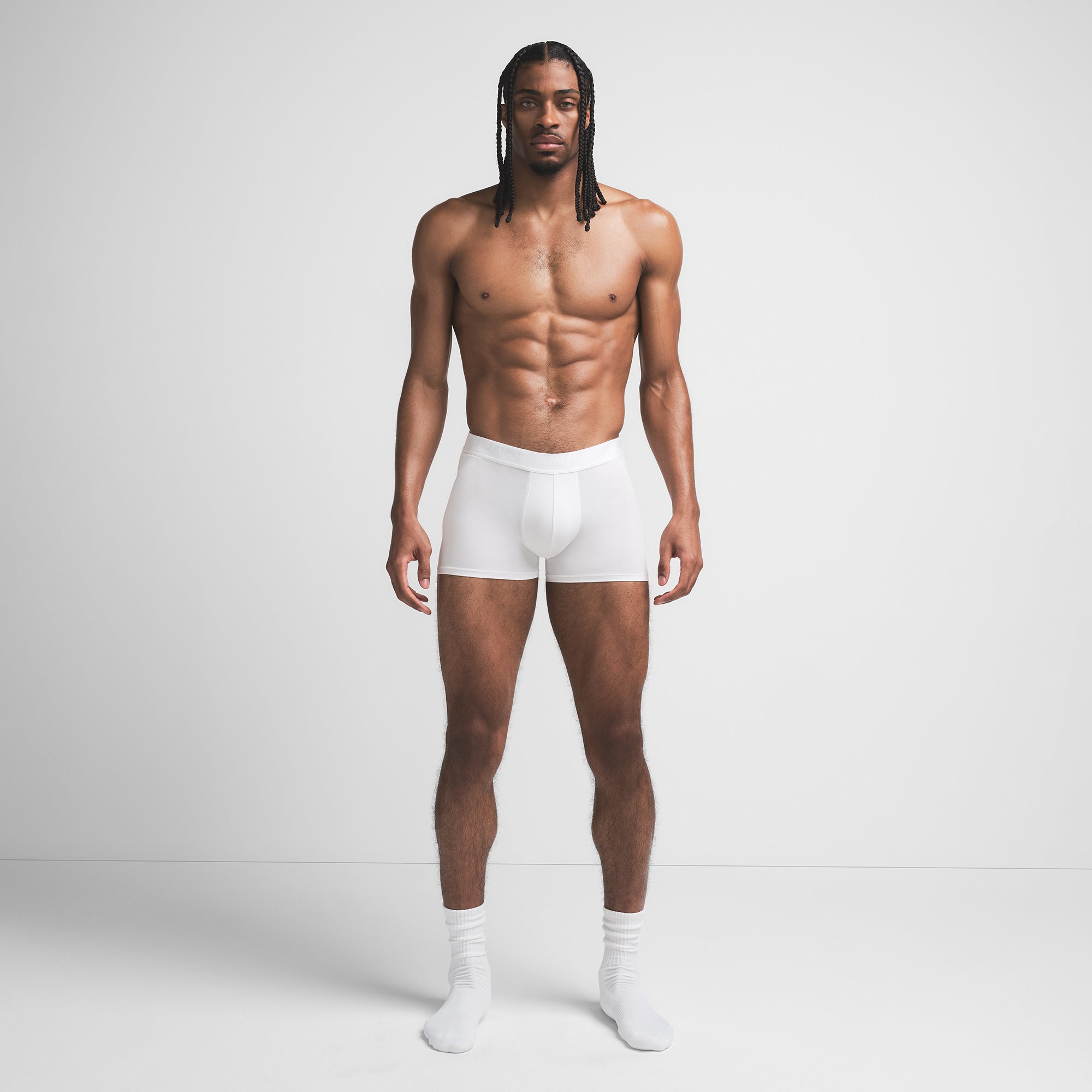 SKIMS STRETCH MENS 3" BOXER BRIEF | CHALK