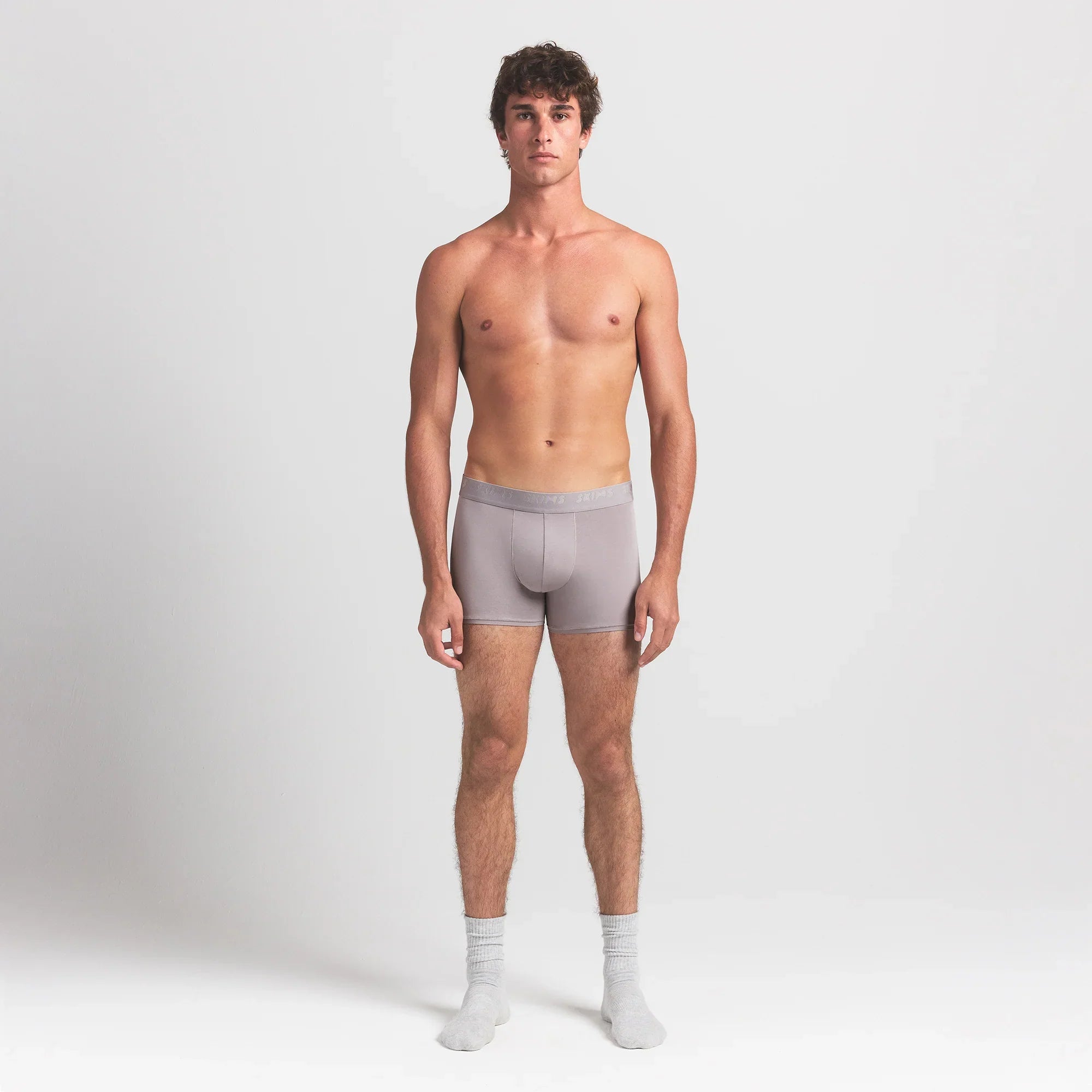 SKIMS STRETCH MENS 3" BOXER BRIEF | OYSTER