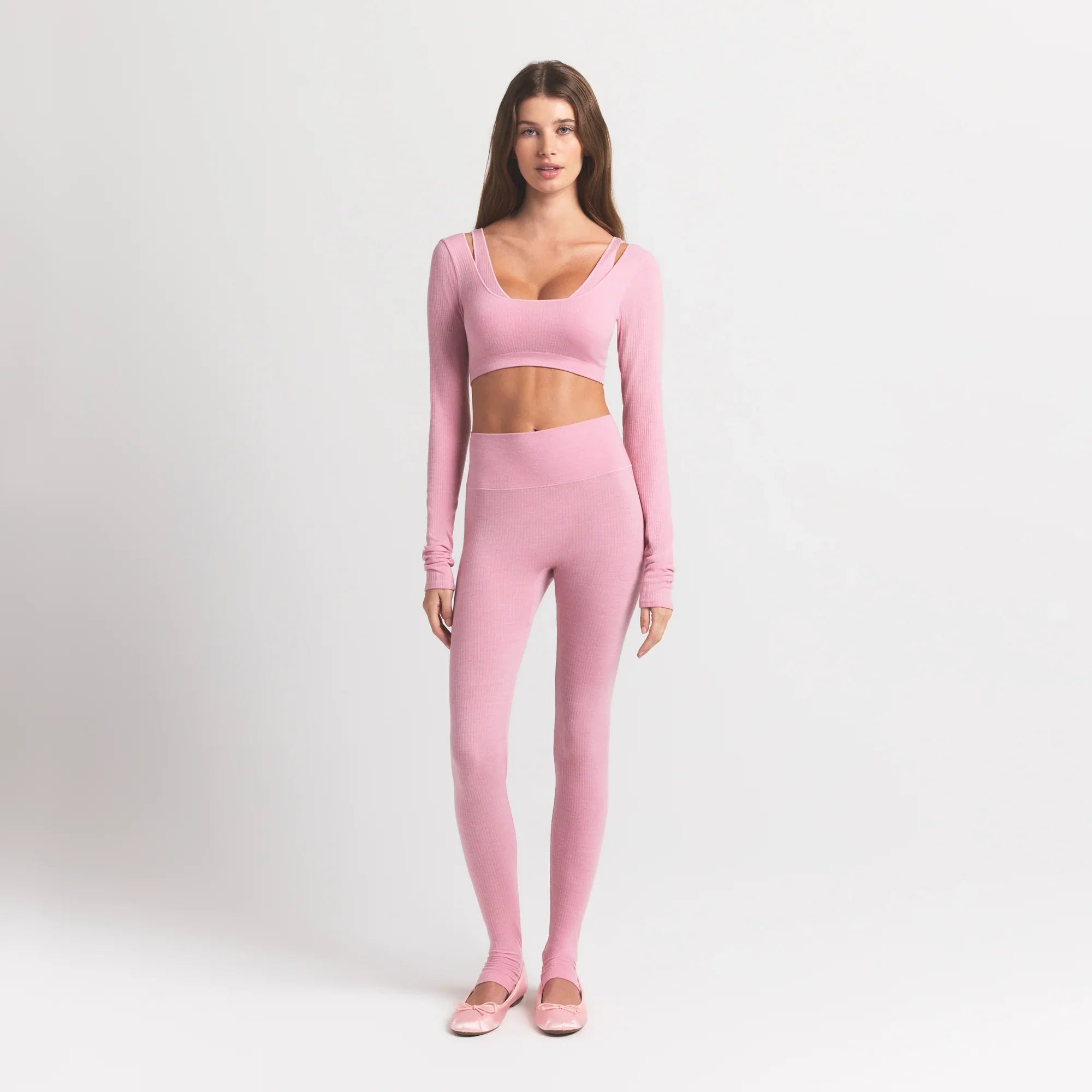 SKIMS WOOL RIB HIGH-WAISTED LEGGING | HALITE