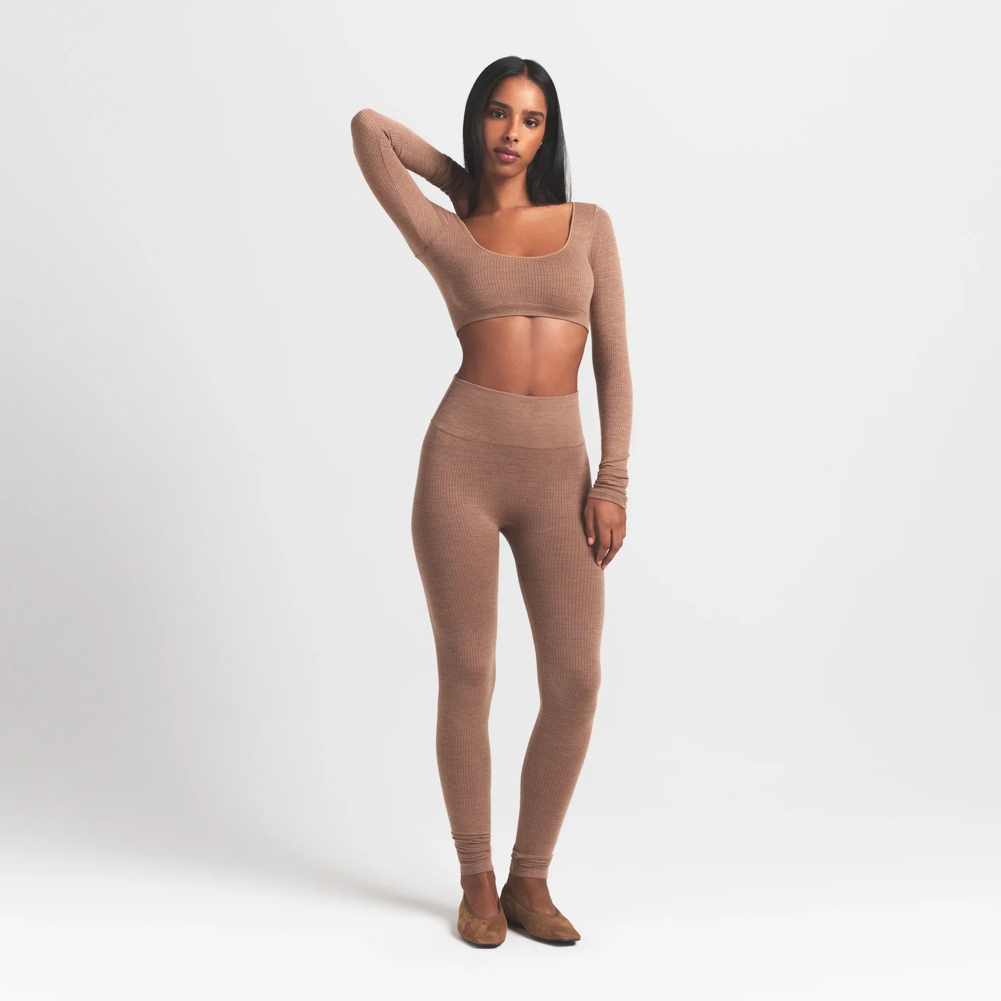 SKIMS WOOL RIB HIGH-WAISTED LEGGING | SIENNA