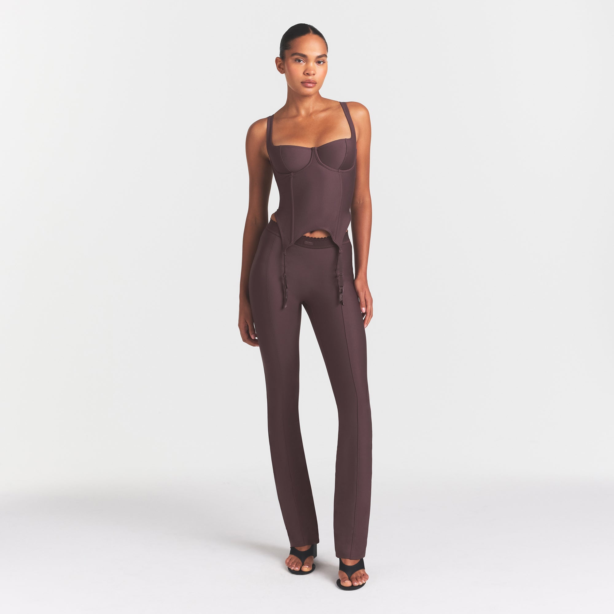 SKIMS BODY HIGH-WAISTED FLARE PANT | RAISIN