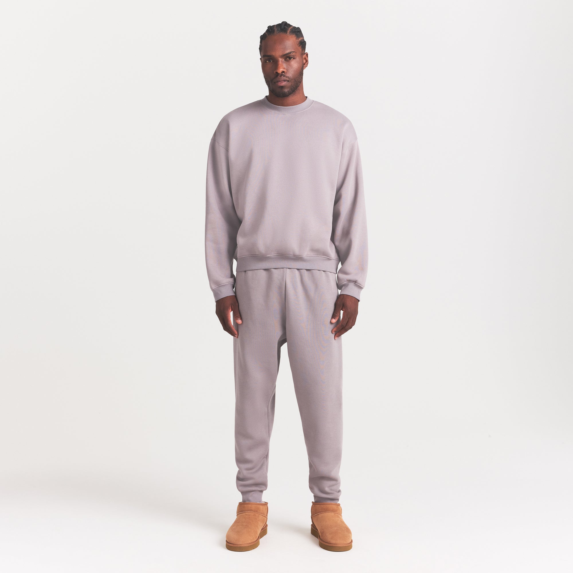 SKIMS FLEECE LOUNGE MENS TAPERED JOGGER | SHADOW