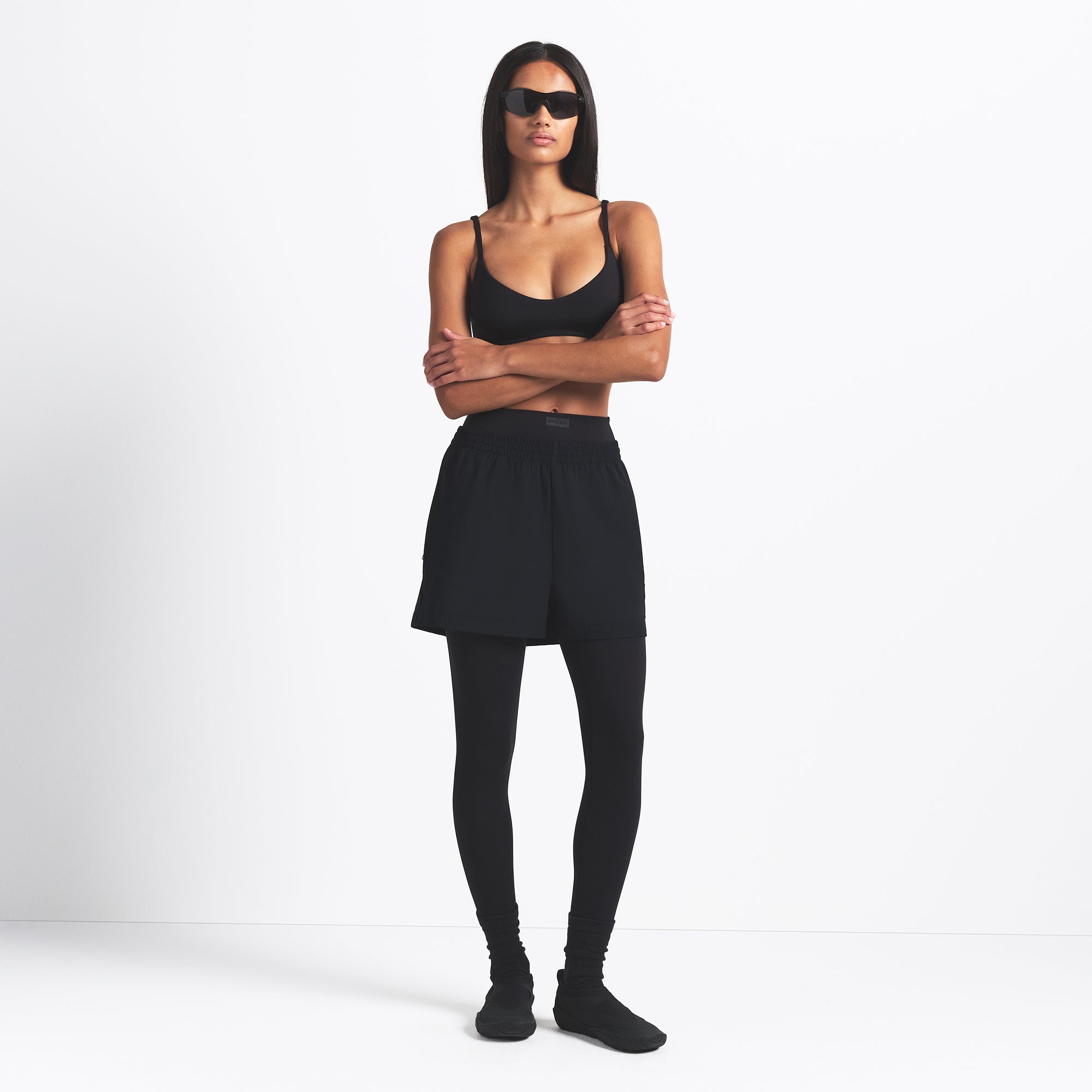 NikeSKIMS WOVEN NYLON 5" TRACK SHORT | OBSIDIAN