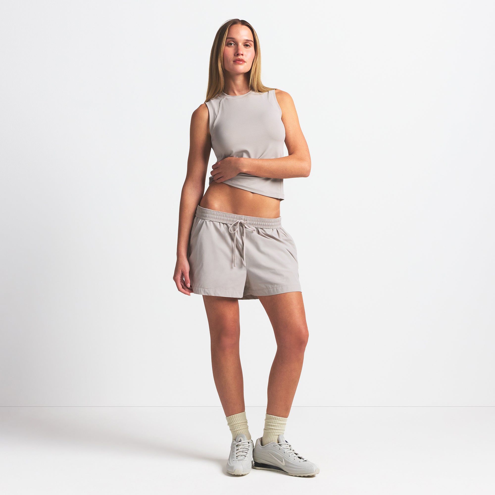 NikeSKIMS WOVEN NYLON 5" TRACK SHORT | STONE