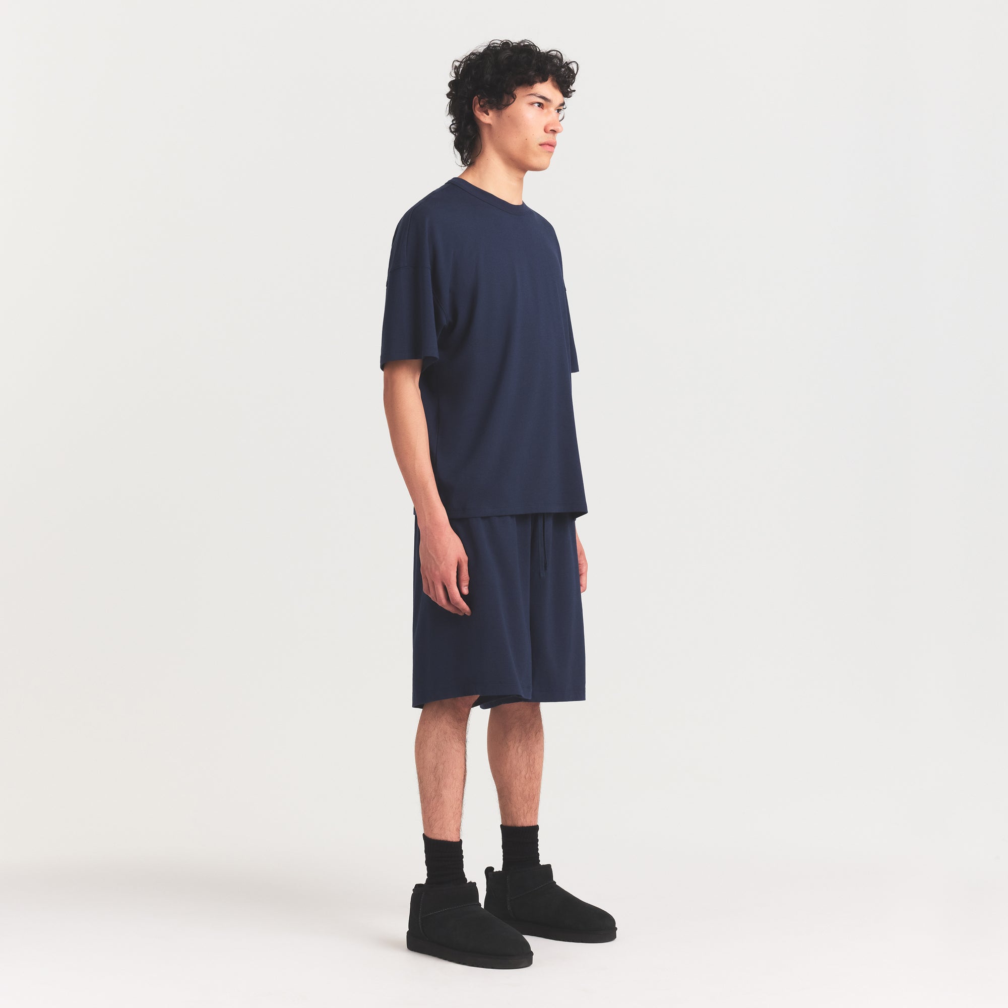 SKIMS JERSEY LOUNGE MENS RELAXED SHORT | NAVY