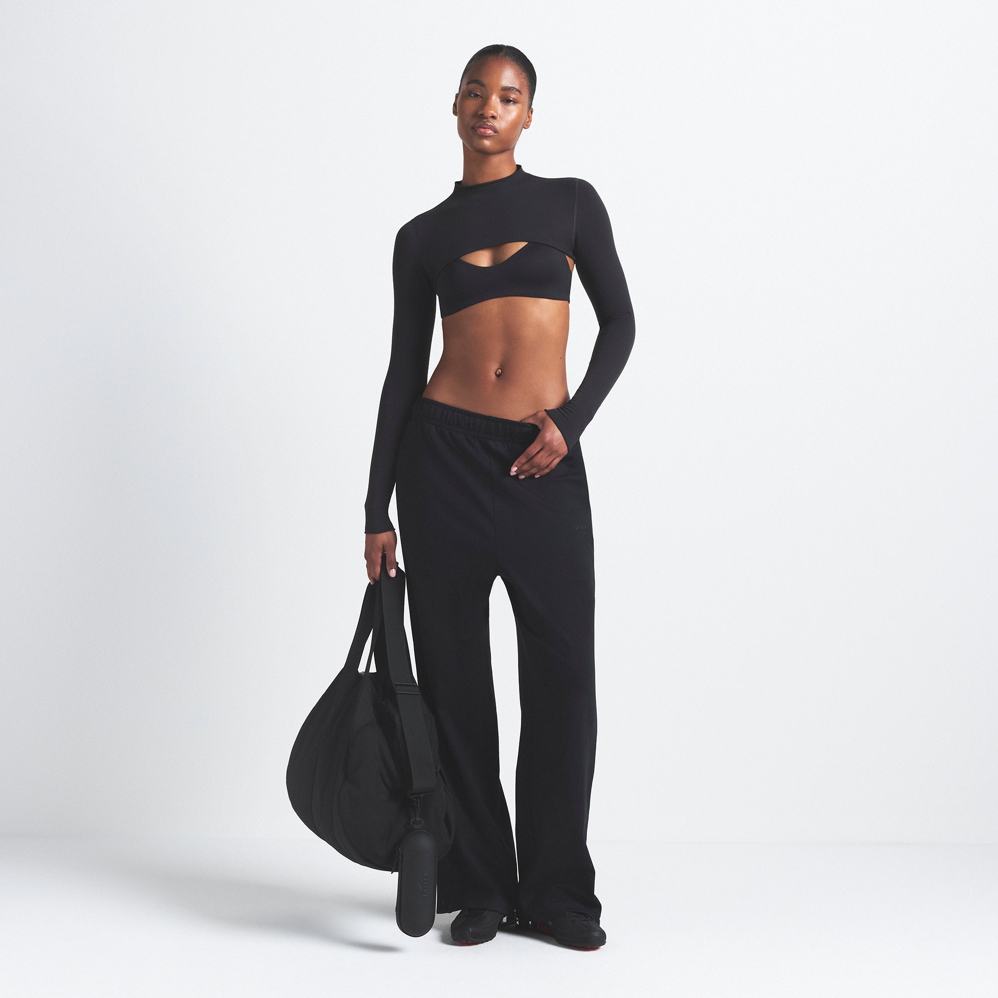 NikeSKIMS MATTE TRICOT SIDE SNAPS PANT | OBSIDIAN