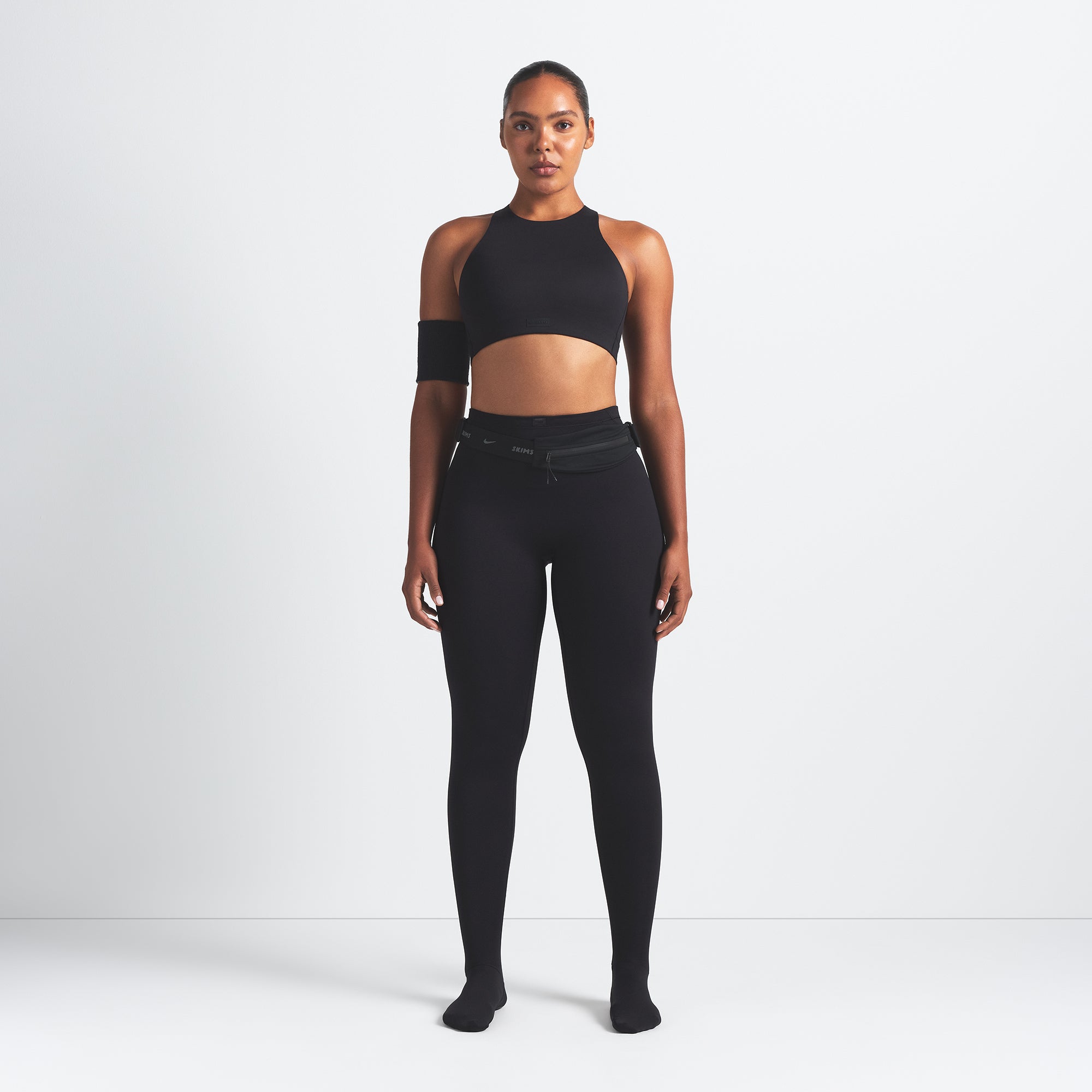 NikeSKIMS MATTE HIGH NECK BRA | OBSIDIAN